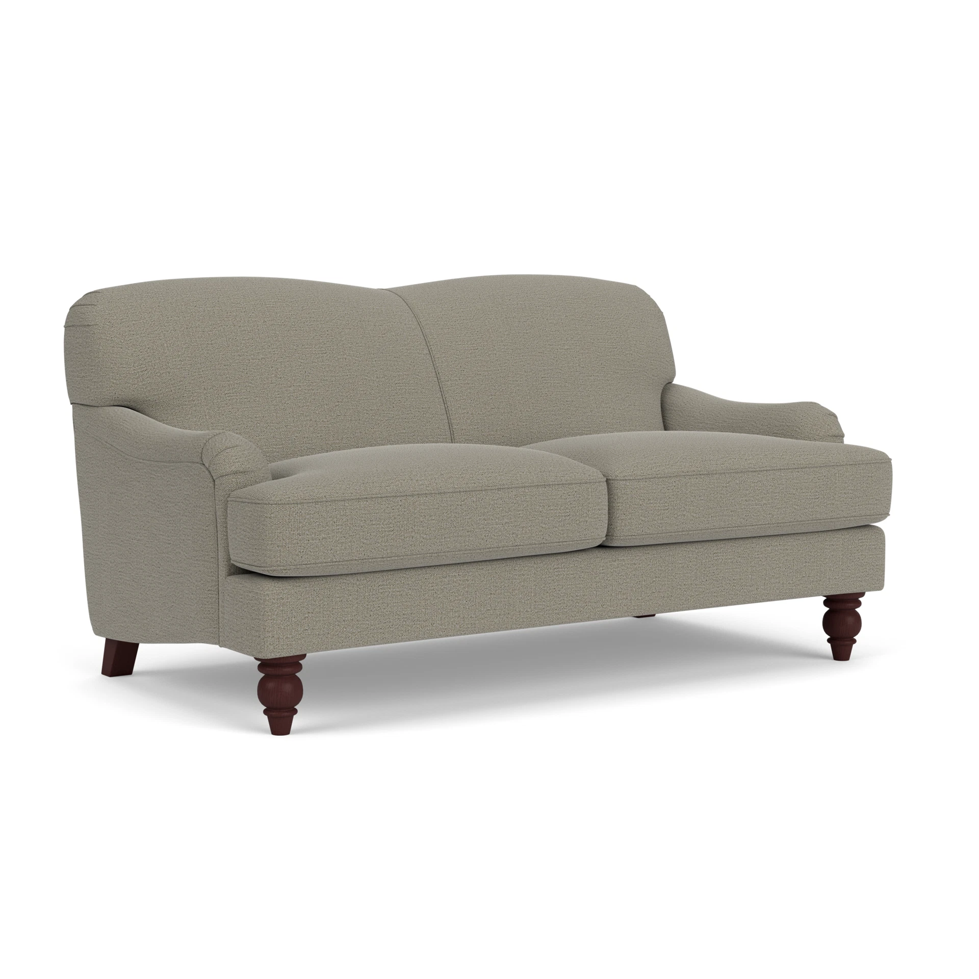 Ashbee Large 2 Seater Sofa in Rustic Weave - Flax with Light legs