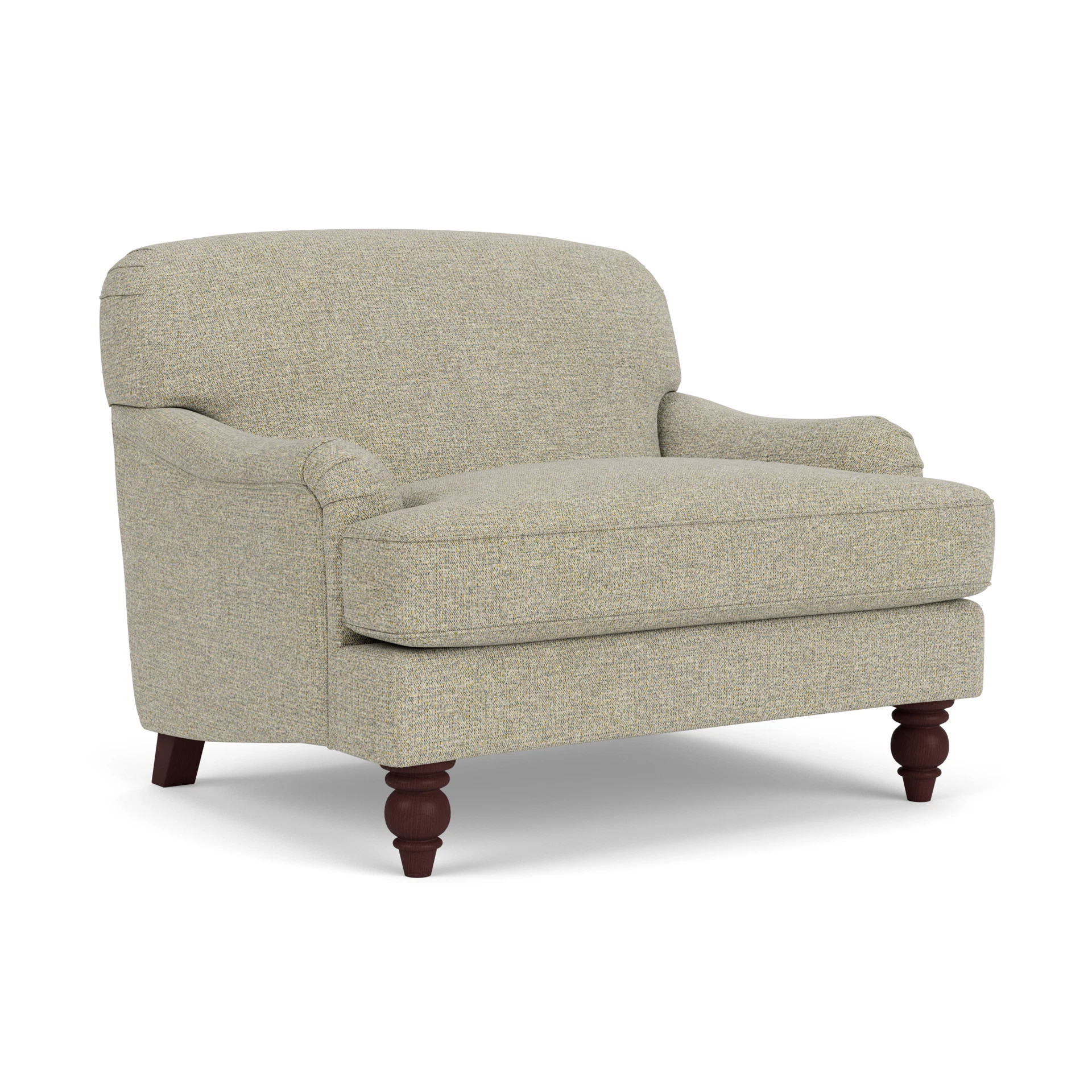Ashbee Love Seat in Aquaclean Oxford - Lichen with Light legs