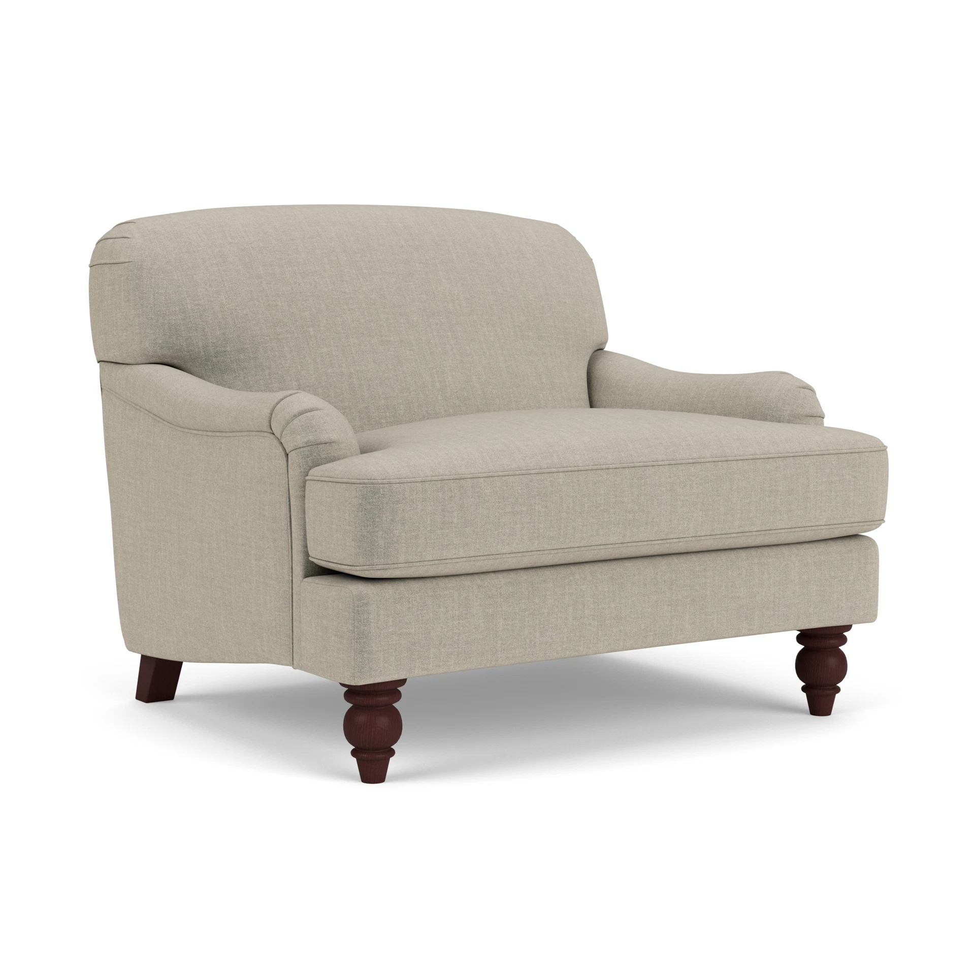 Ashbee Love Seat in Eco Chenille - Natural with Light legs