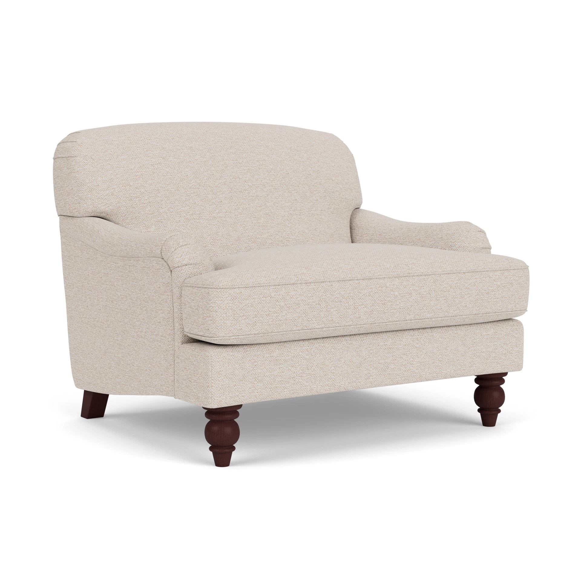Ashbee Love Seat in House Weave - Natural with Light legs