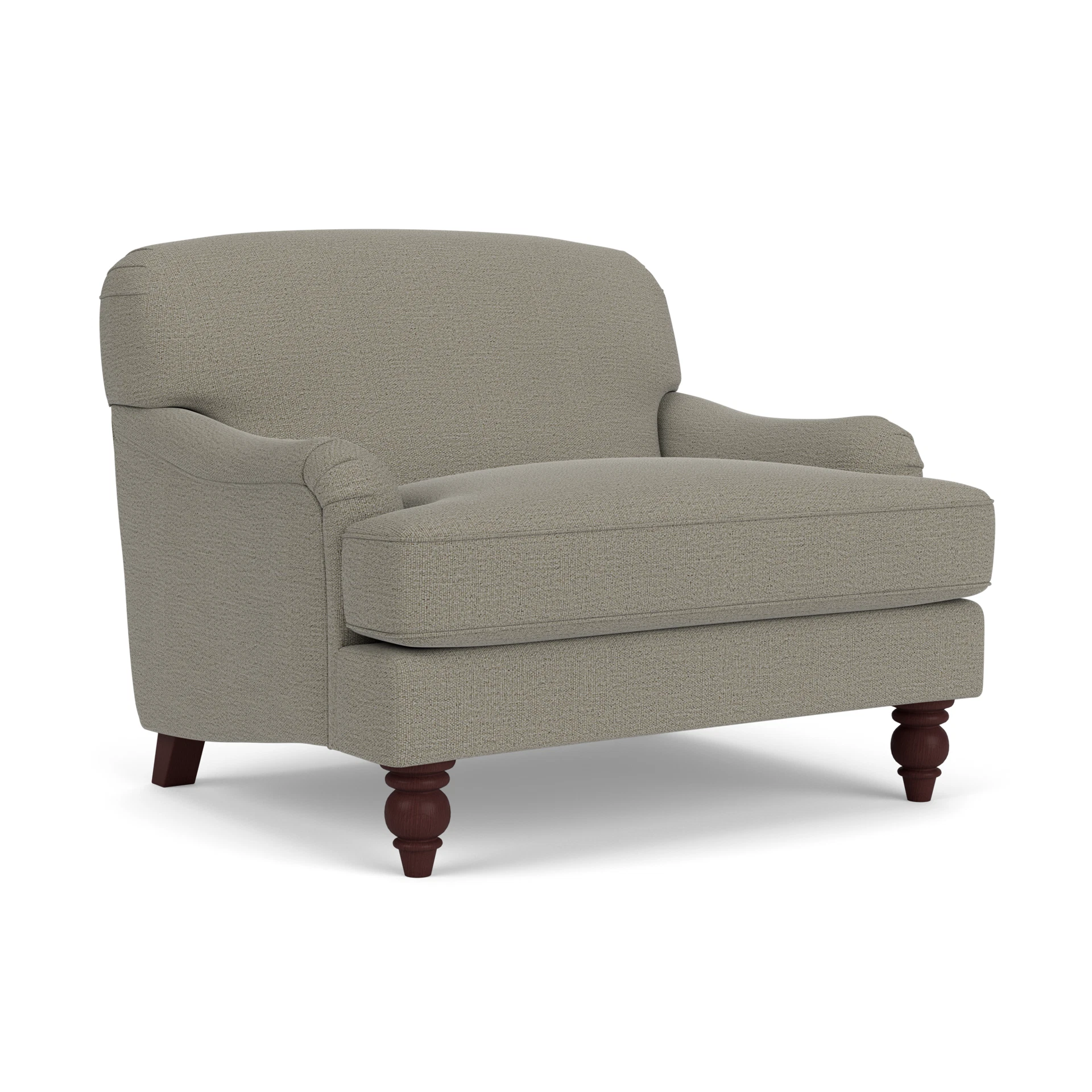 Ashbee Love Seat in Rustic Weave - Flax with Light legs