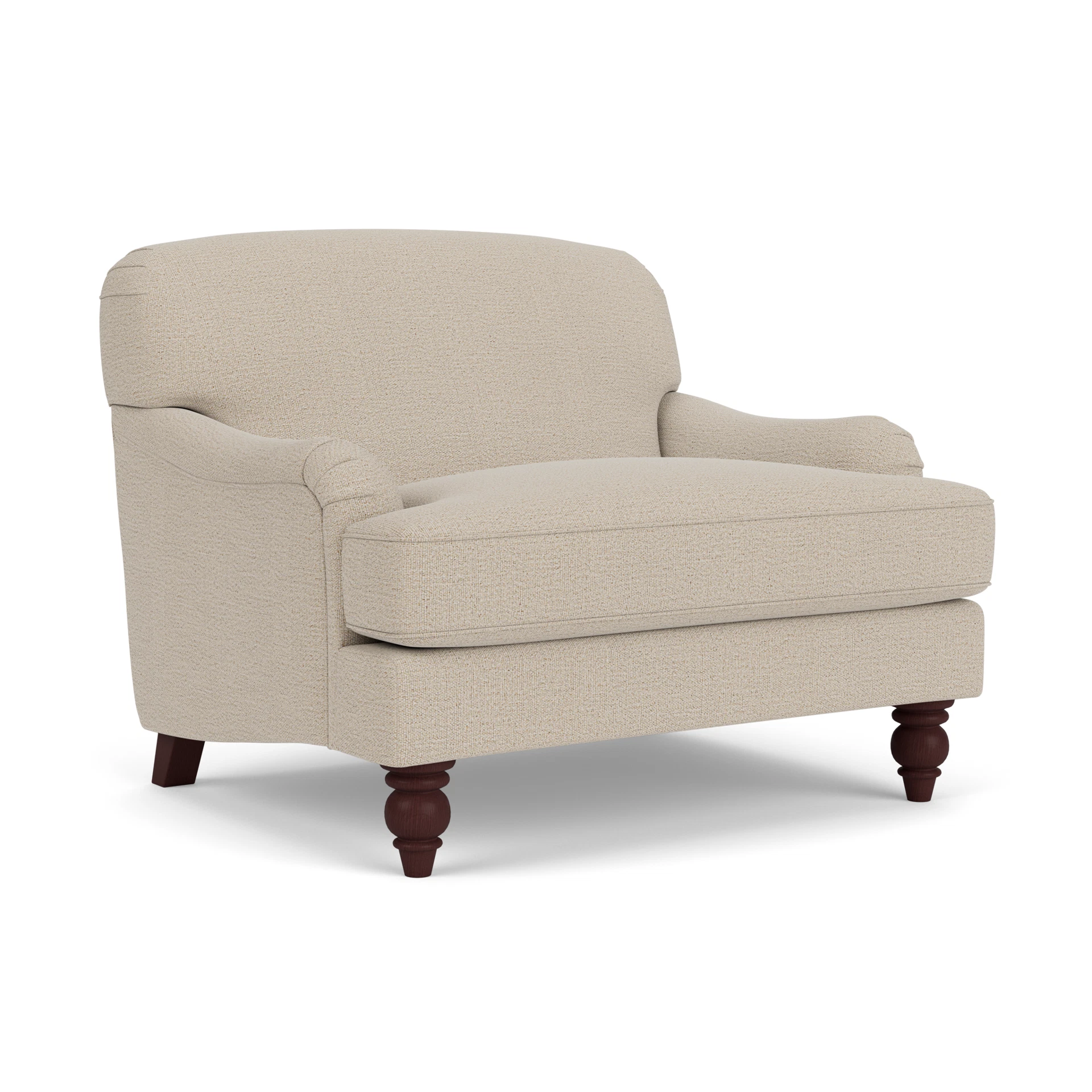 Ashbee Love Seat in Rustic Weave - Natural with Light legs