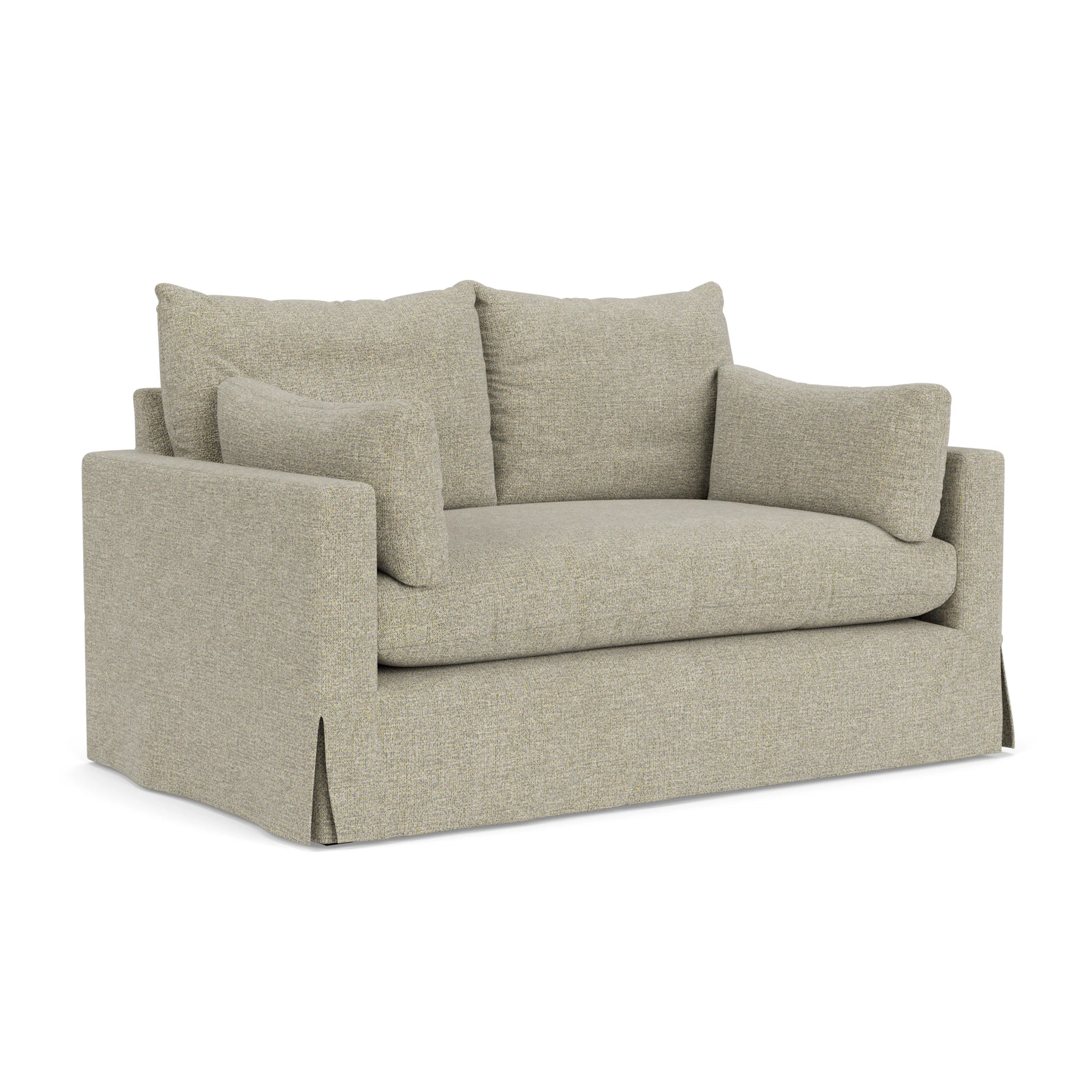 Ashton 2 Seater Sofa in Aquaclean Oxford - Lichen with undefined legs