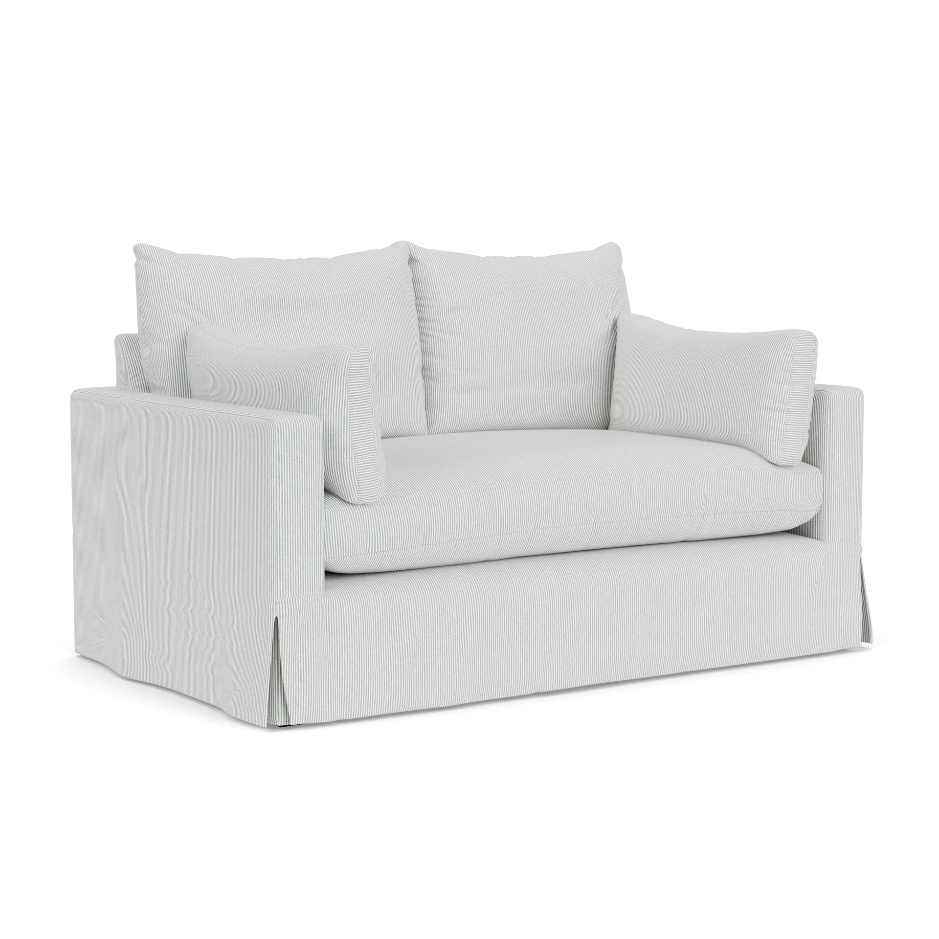 Ashton 2 Seater Sofa in Broadway Stripe - Duck Egg with undefined legs