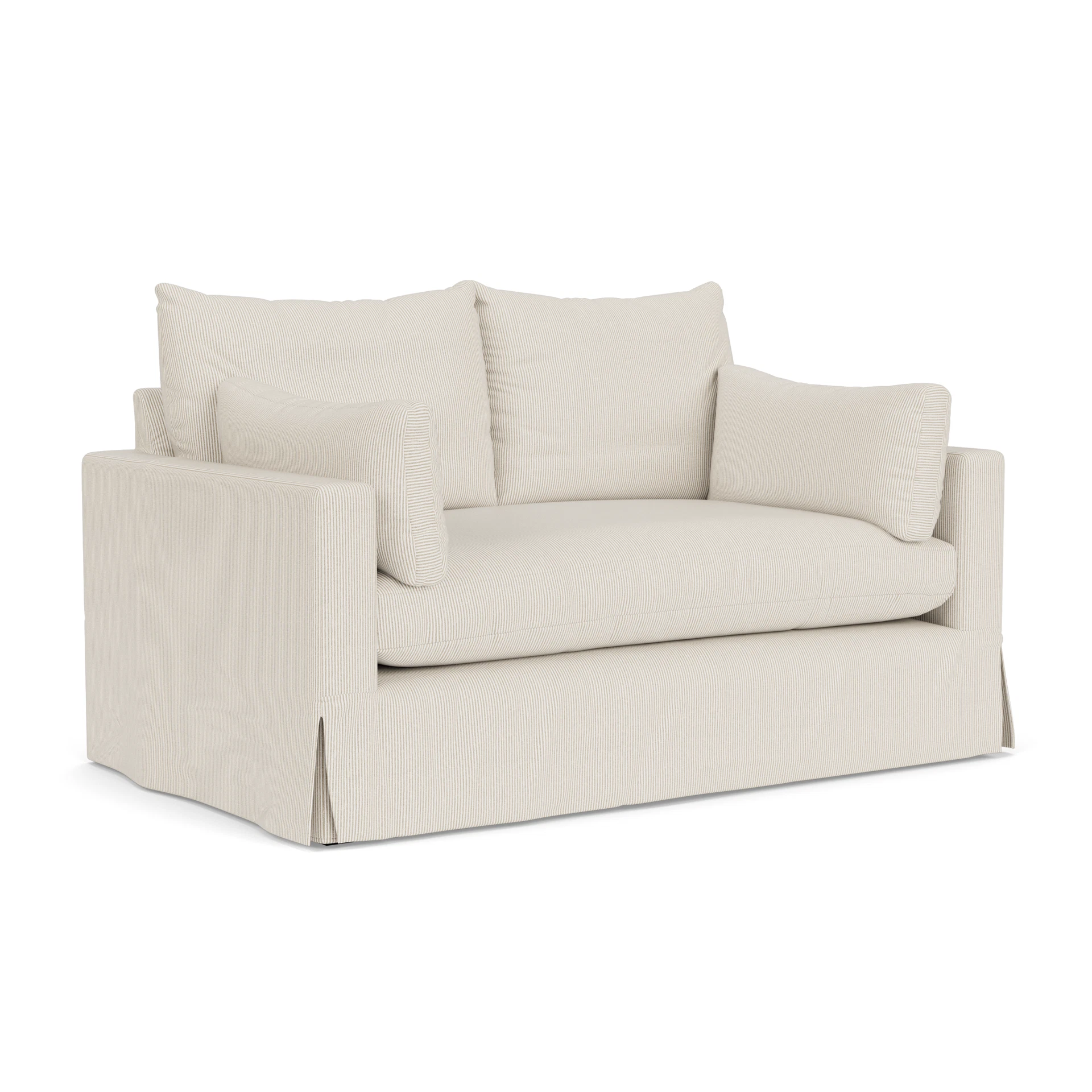 Ashton 2 Seater Sofa in Broadway Stripe - Natural with undefined legs