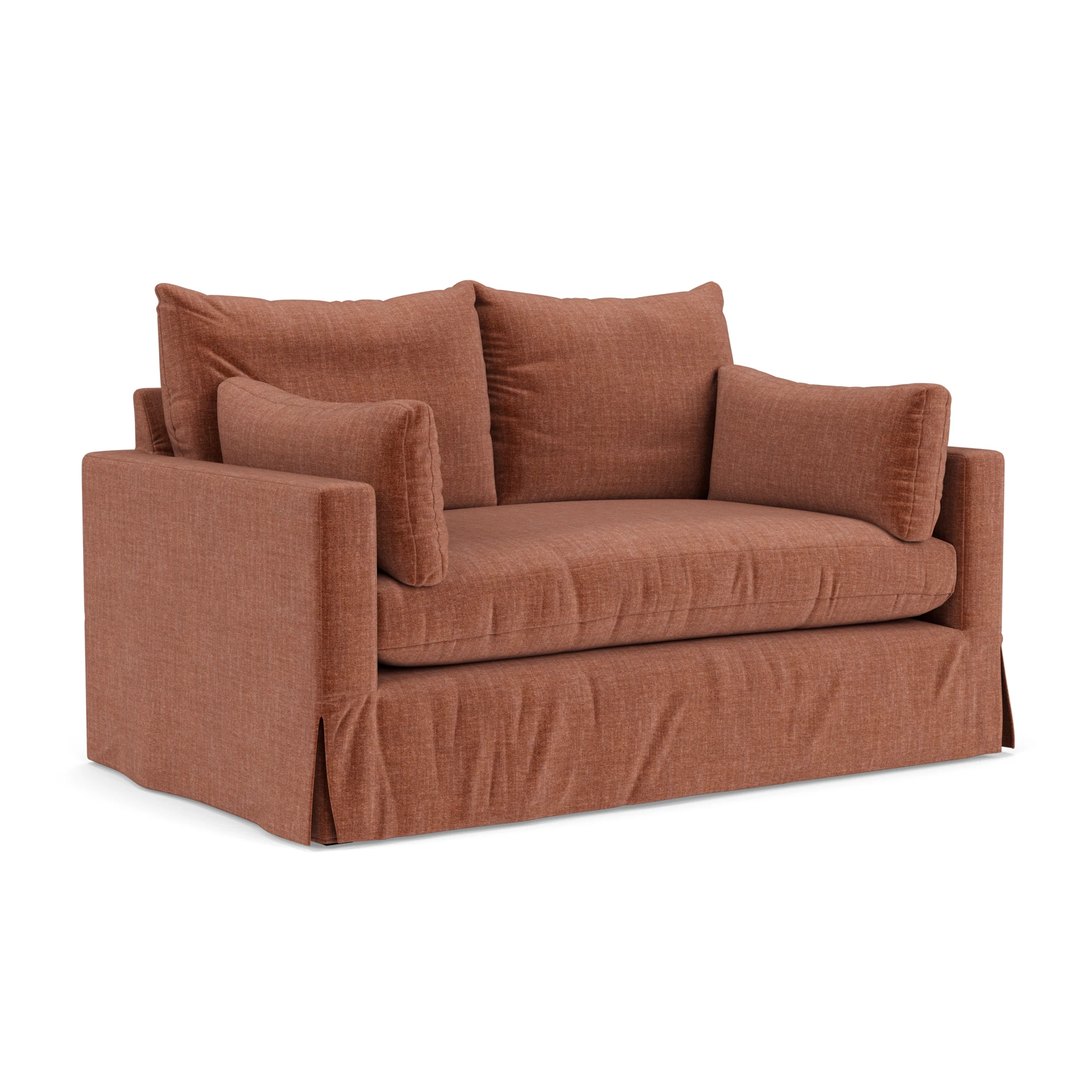 Ashton 2 Seater Sofa in Eco Chenille - Cinnamon with undefined legs