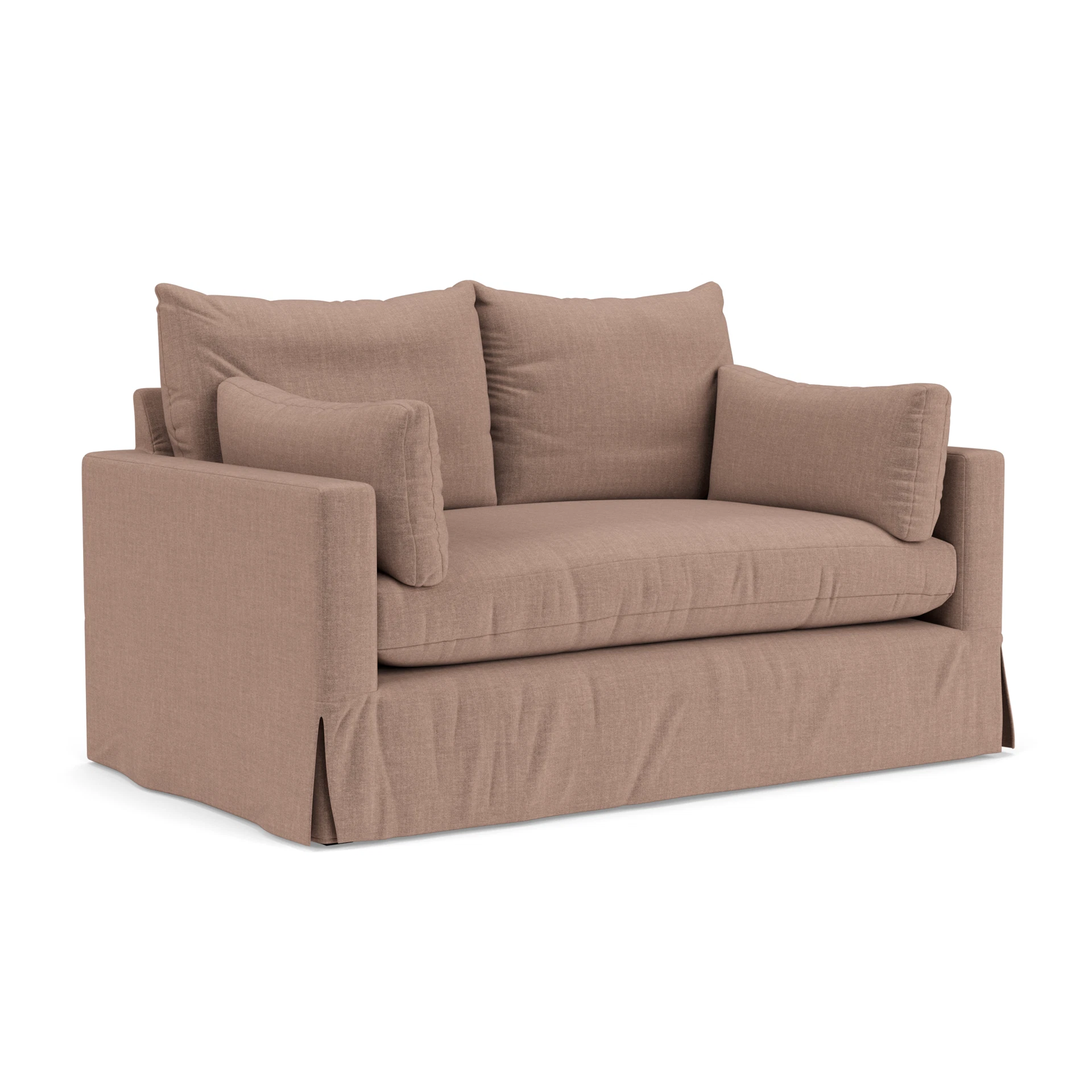 Ashton 2 Seater Sofa in Eco Chenille - Dusky Rose with undefined legs