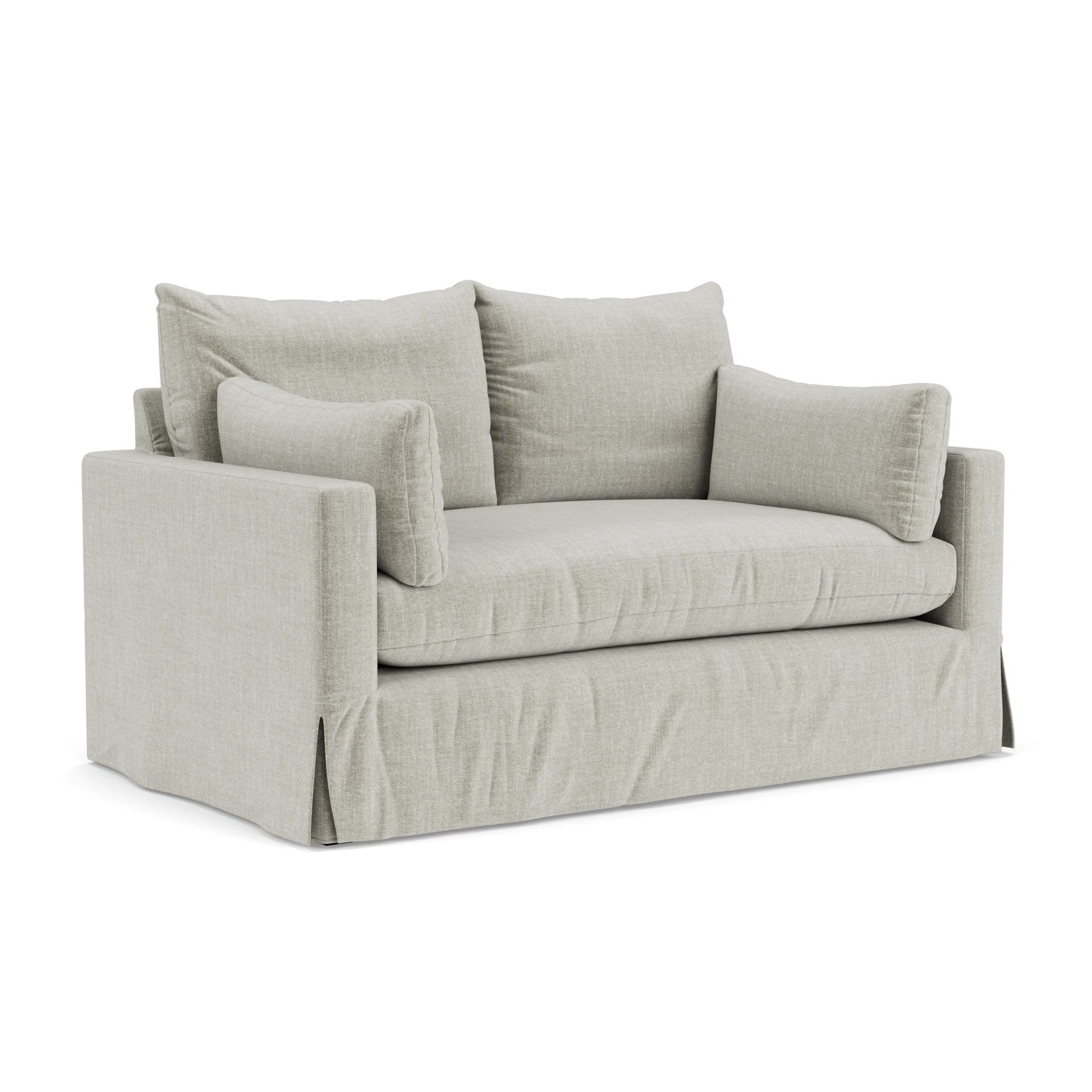 Ashton 2 Seater Sofa in Eco Chenille - Grey Mist with undefined legs