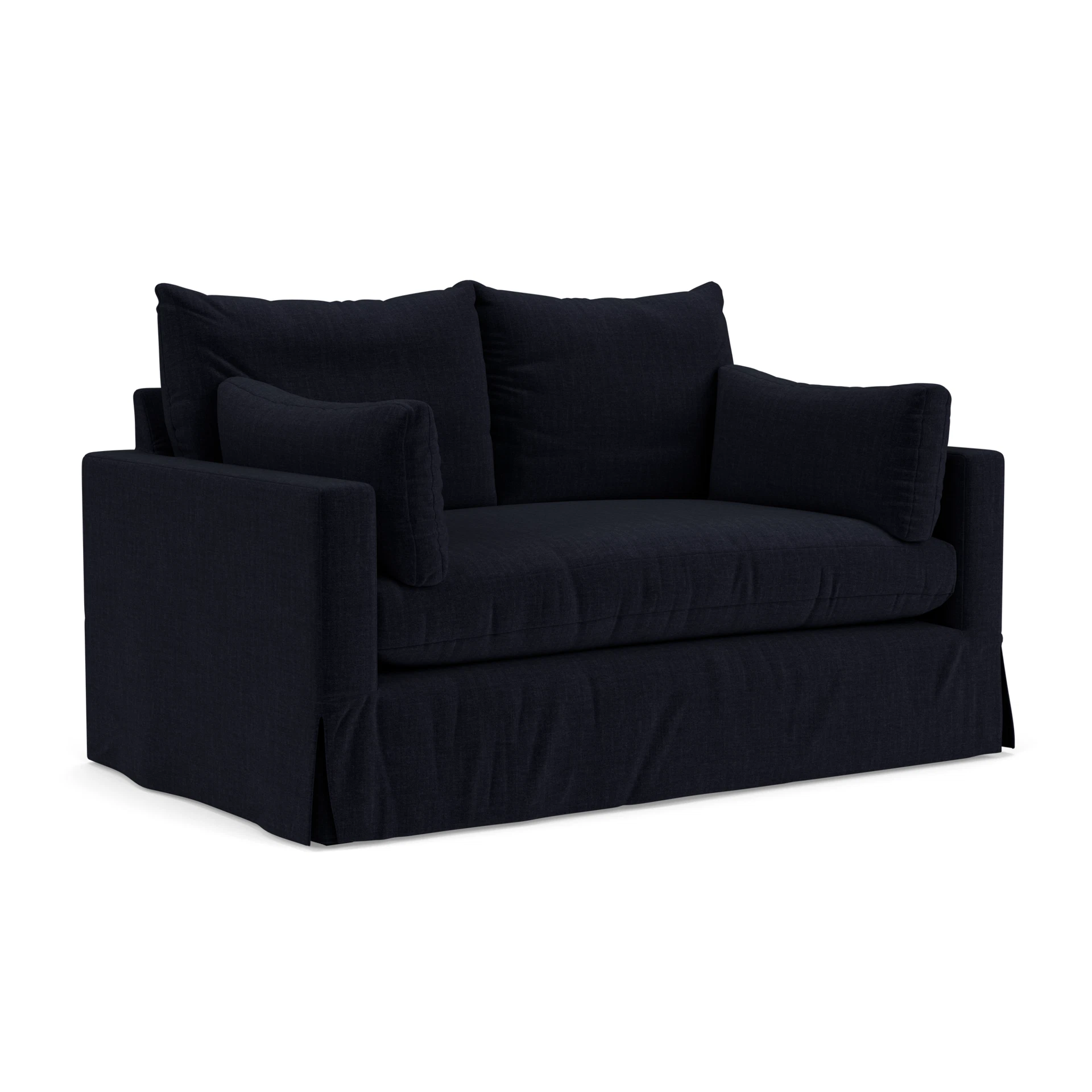 Ashton 2 Seater Sofa in Eco Chenille - Ink with undefined legs