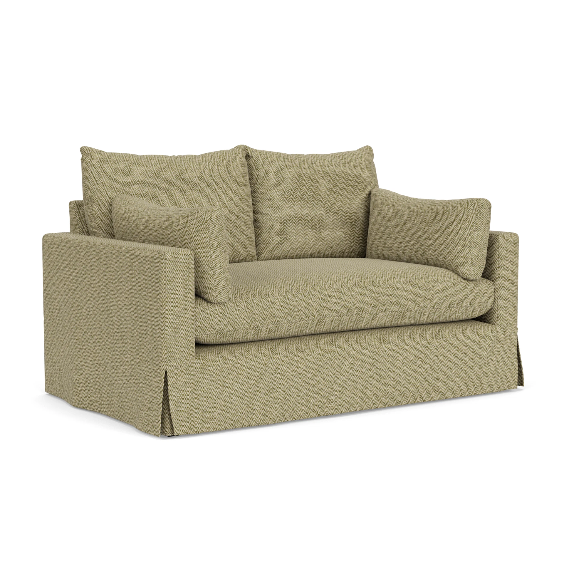 Ashton 2 Seater Sofa in Herringbone Weave - Apple with undefined legs
