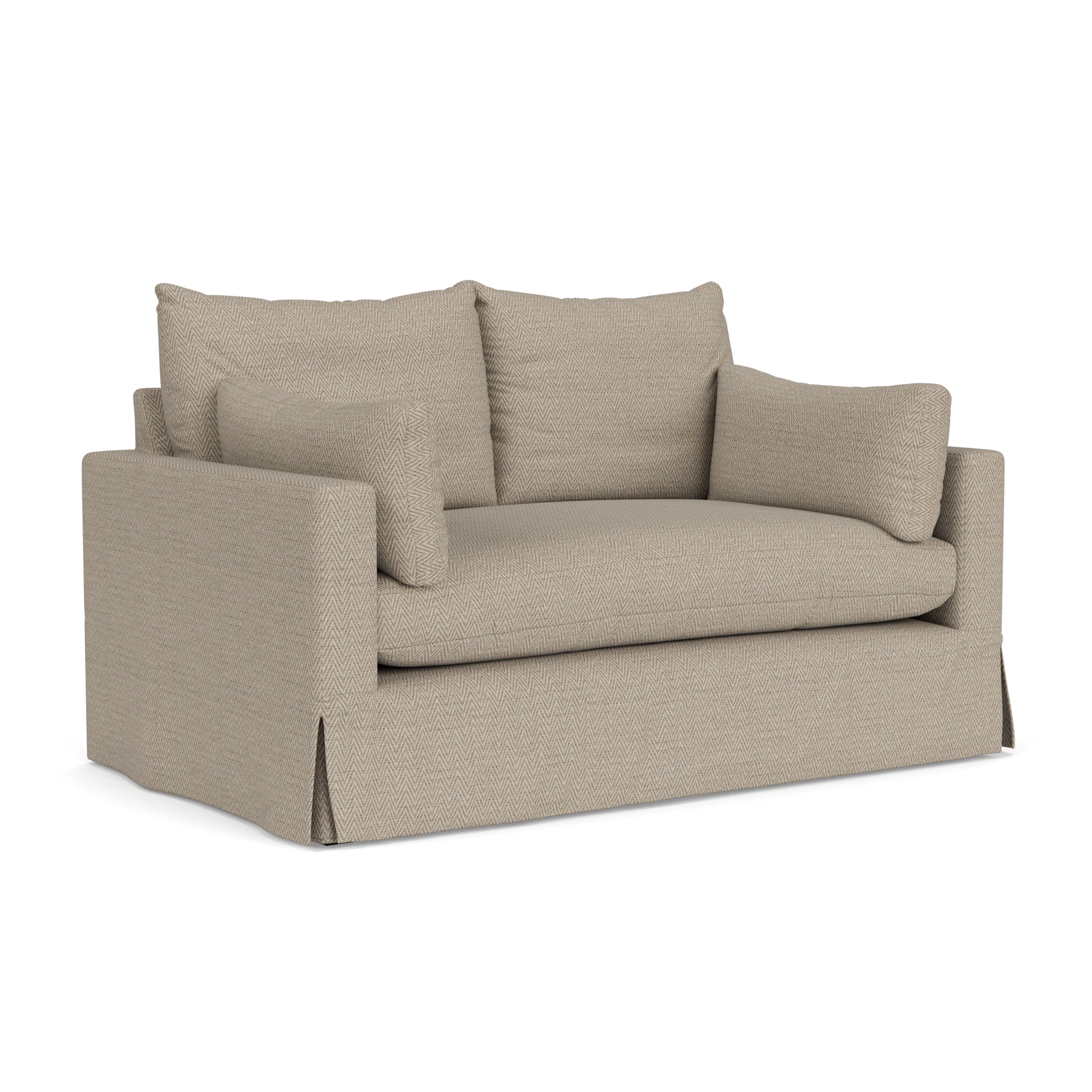 Ashton 2 Seater Sofa in Herringbone Weave - Natural with undefined legs