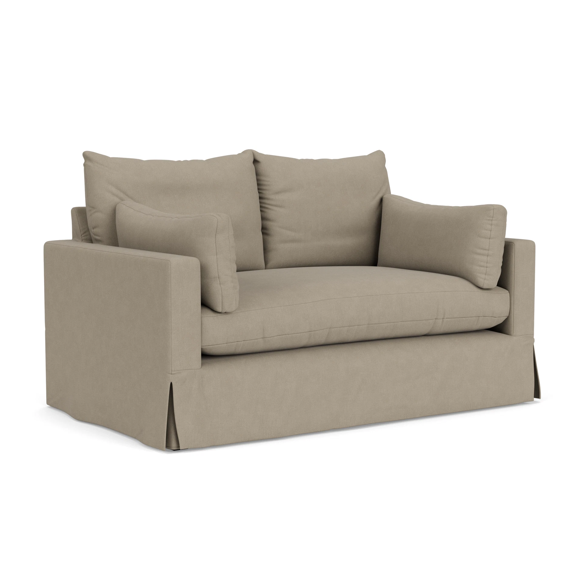 Ashton 2 Seater Sofa in House Linen Mix - Dove Grey with undefined legs