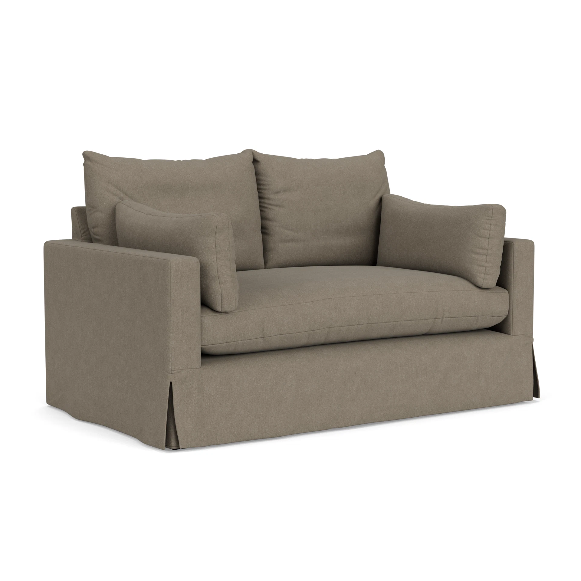Ashton 2 Seater Sofa in House Linen Mix - Mid Grey with undefined legs