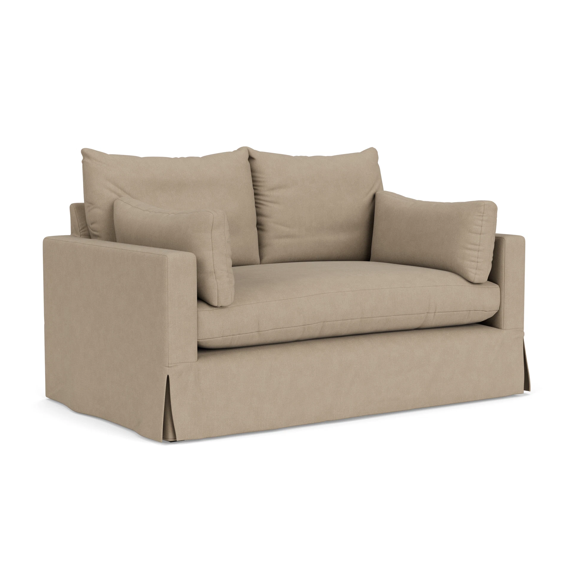Ashton 2 Seater Sofa in House Linen Mix - Natural with undefined legs