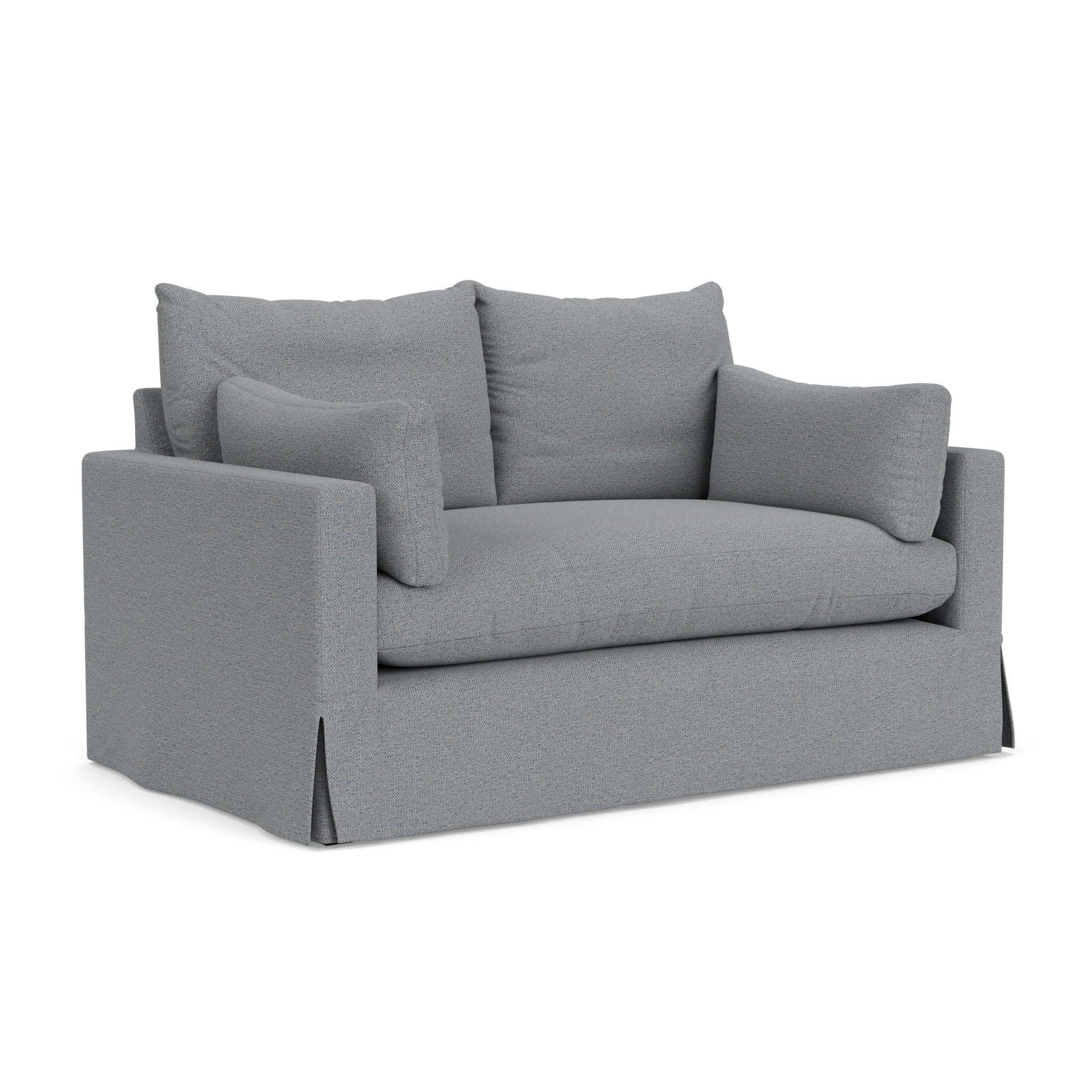 Ashton 2 Seater Sofa in House Weave - Blue Marl with undefined legs