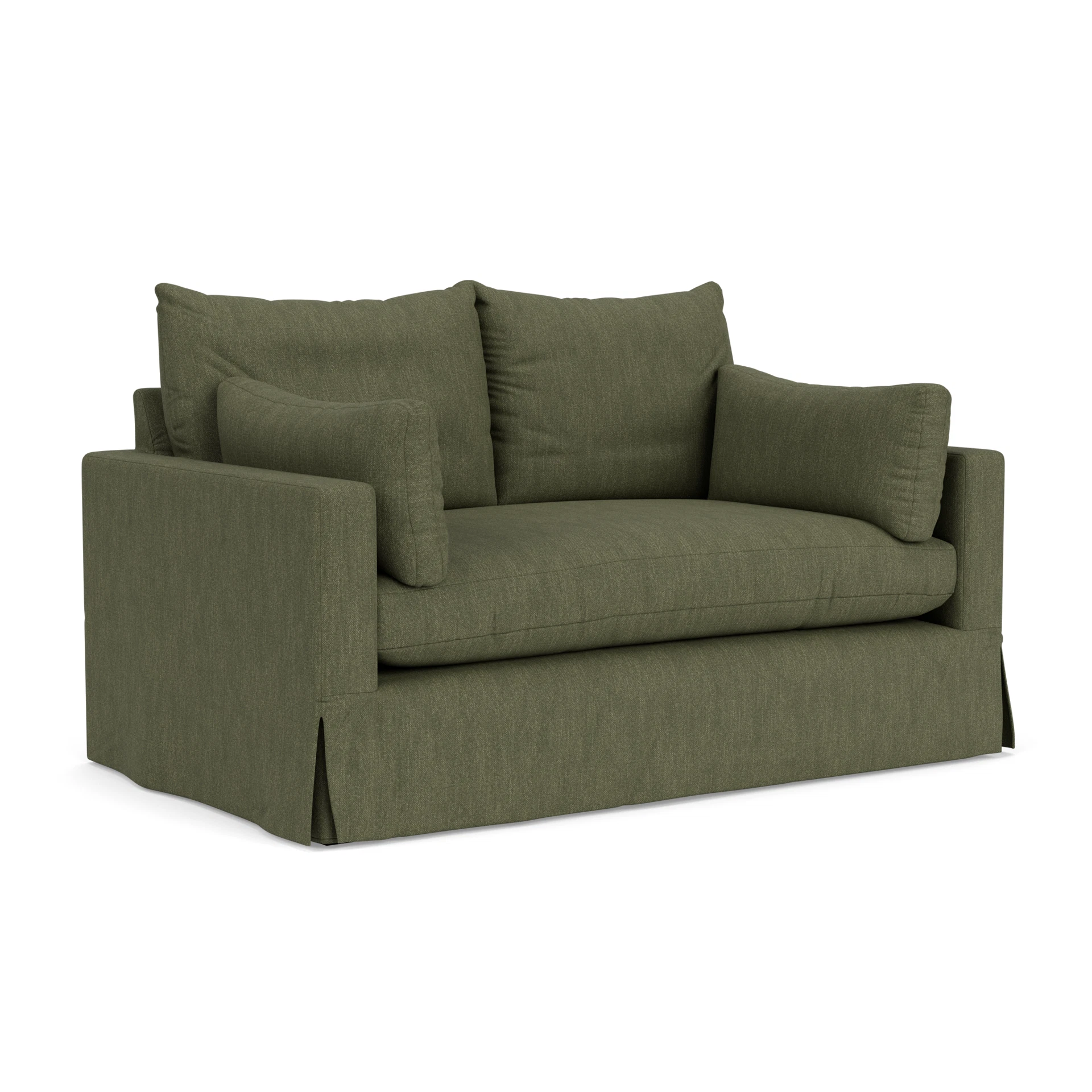 Ashton 2 Seater Sofa in Luxury Italian Linen - Fern with undefined legs