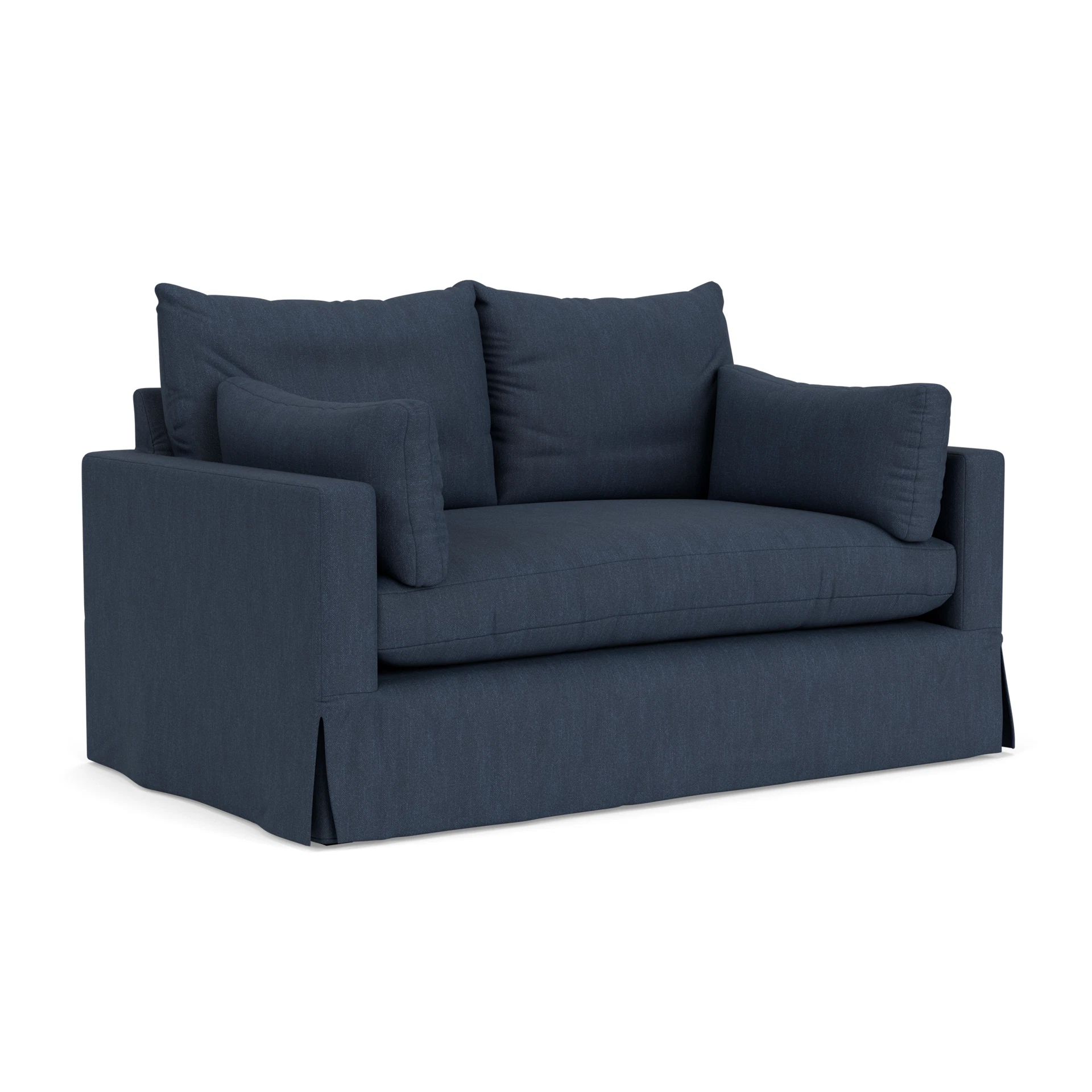 Ashton 2 Seater Sofa in Luxury Italian Linen - Indigo with undefined legs