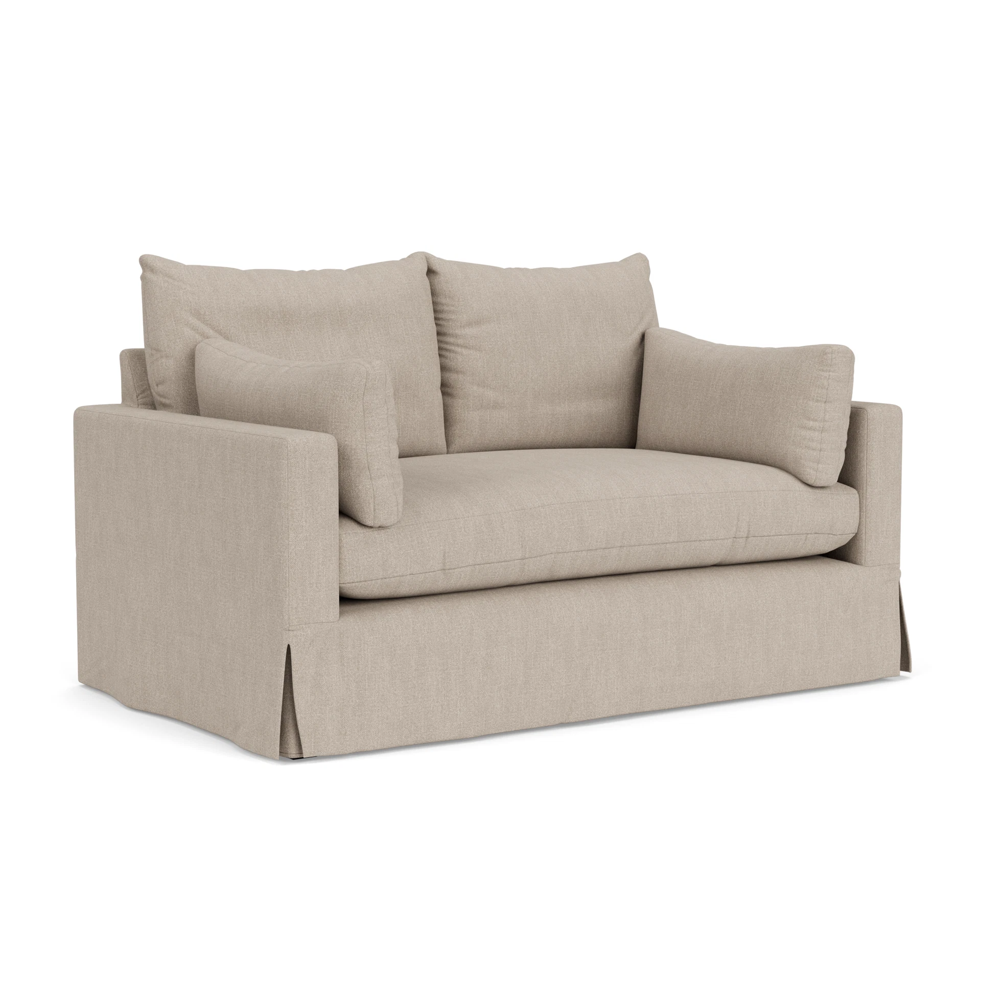 Ashton 2 Seater Sofa in Luxury Italian Linen - Natural with undefined legs