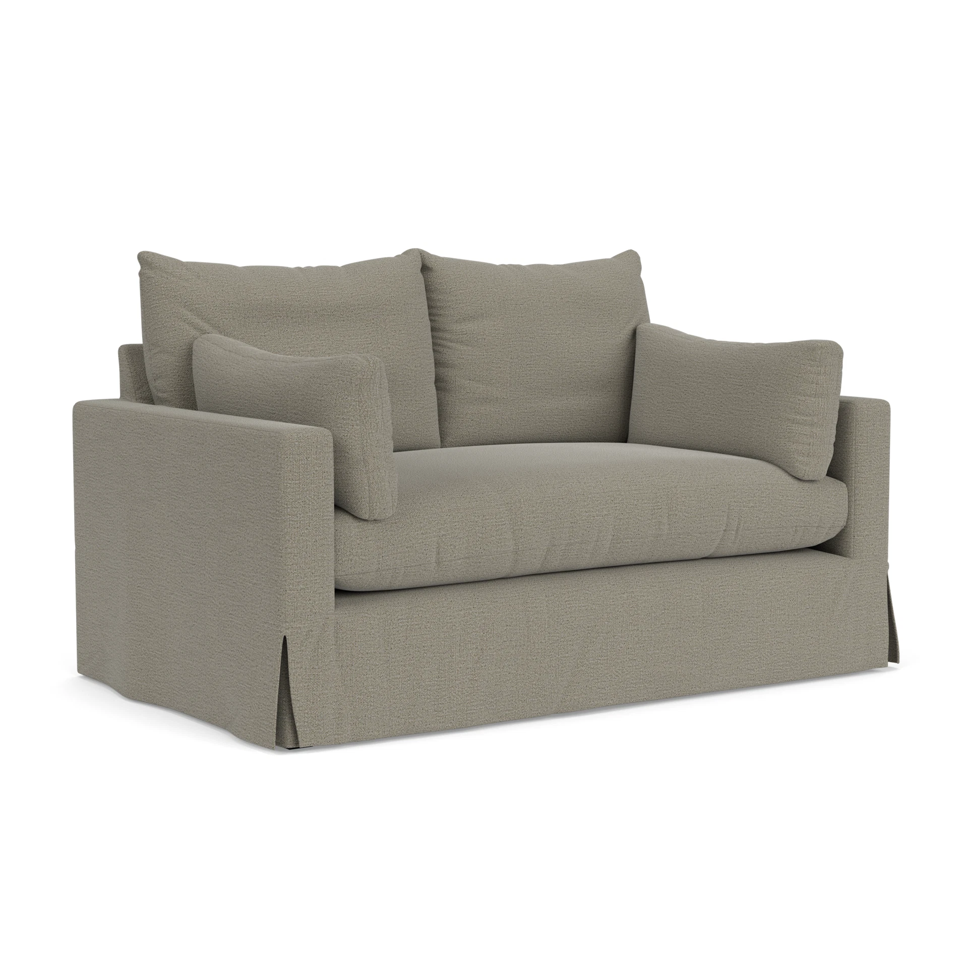 Ashton 2 Seater Sofa in Rustic Weave - Flax with undefined legs