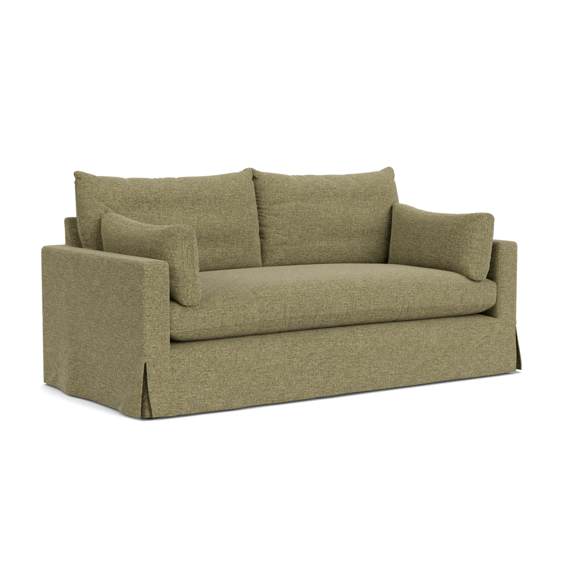 Ashton 3 Seater Sofa in Aquaclean Oxford - Sage with undefined legs