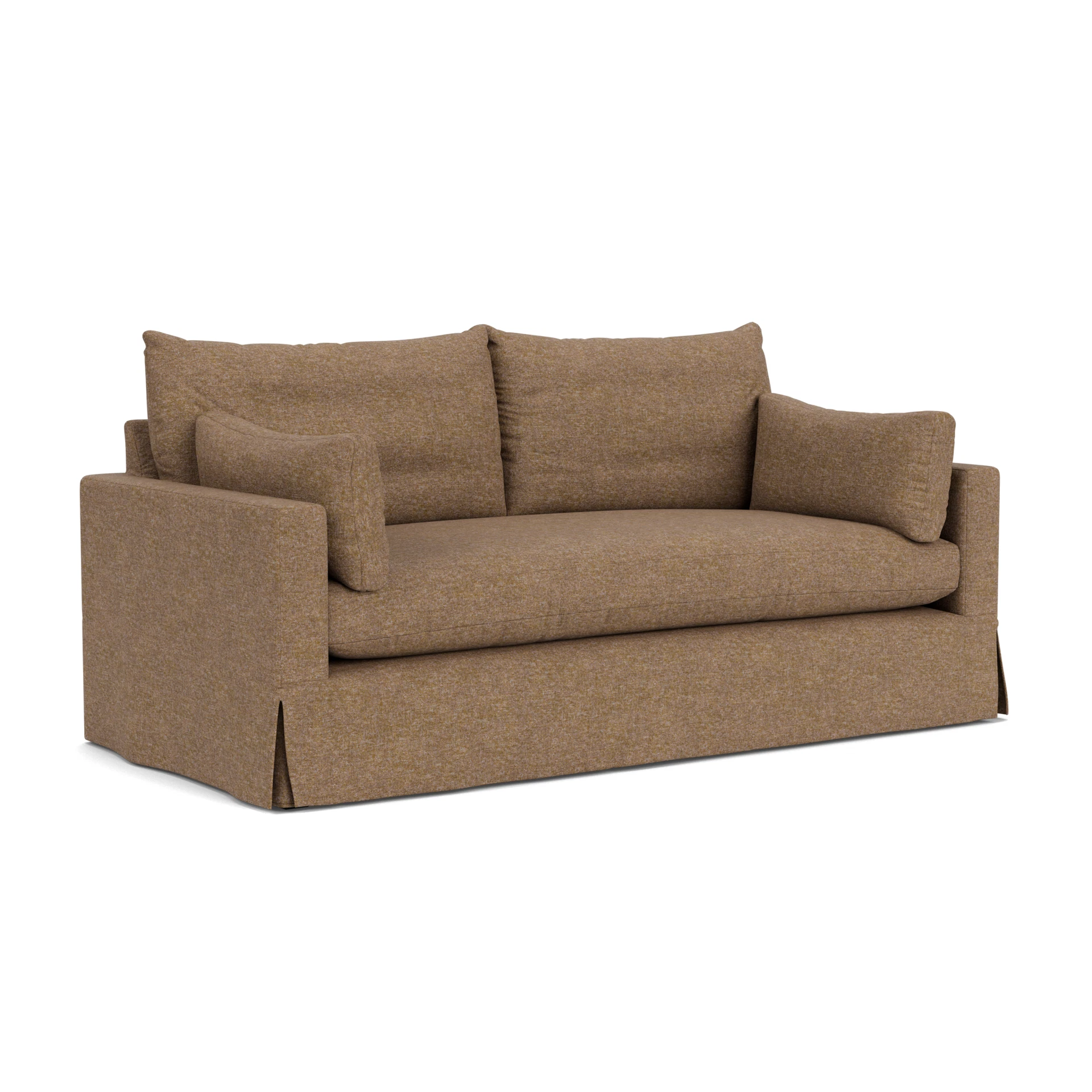 Ashton 3 Seater Sofa in Aquaclean Oxford - Spice with undefined legs