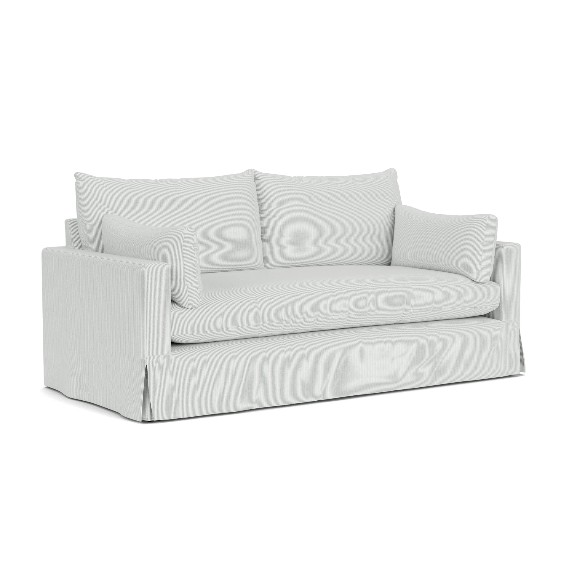 Ashton 3 Seater Sofa in Broadway Stripe - Duck Egg with undefined legs