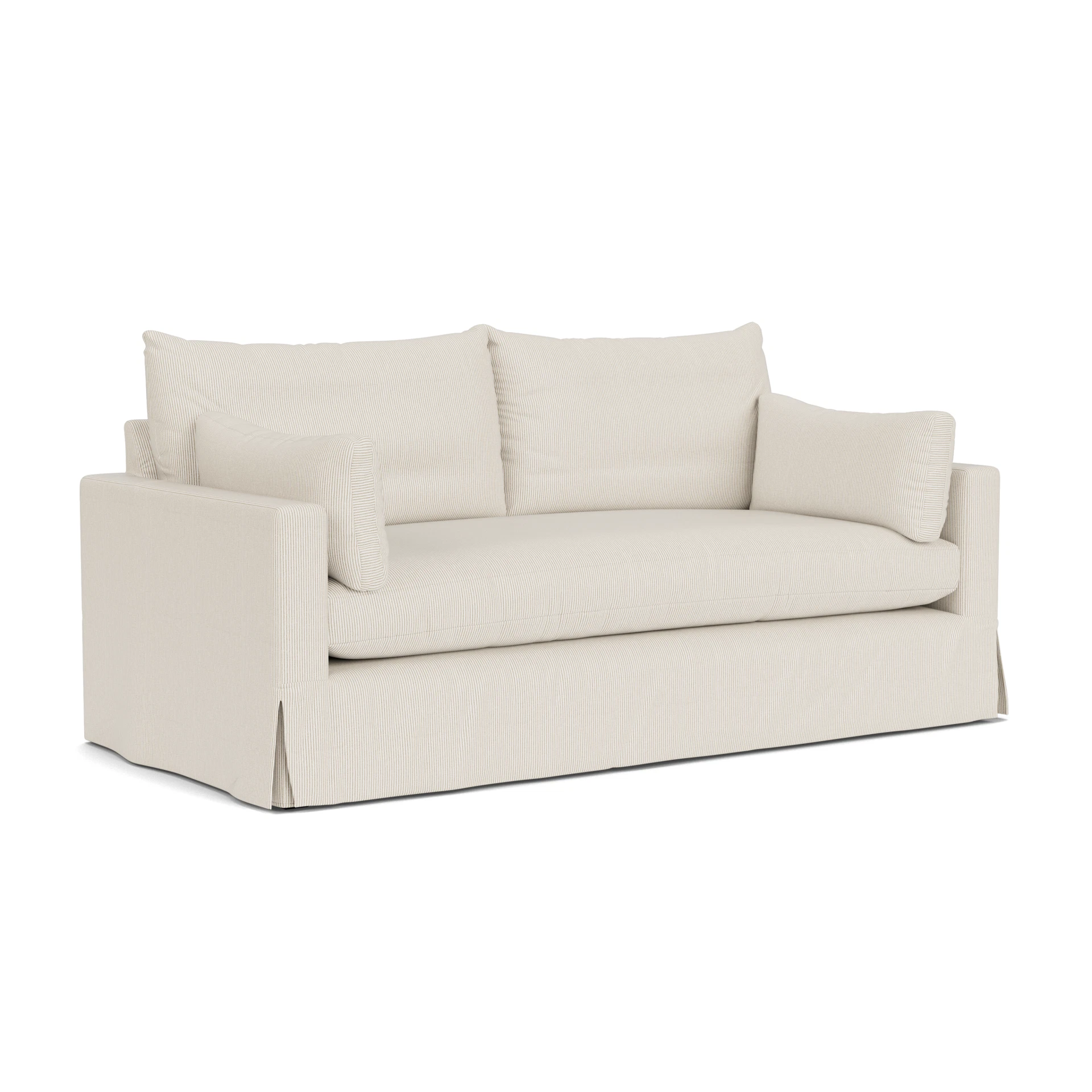 Ashton 3 Seater Sofa in Broadway Stripe - Natural with undefined legs