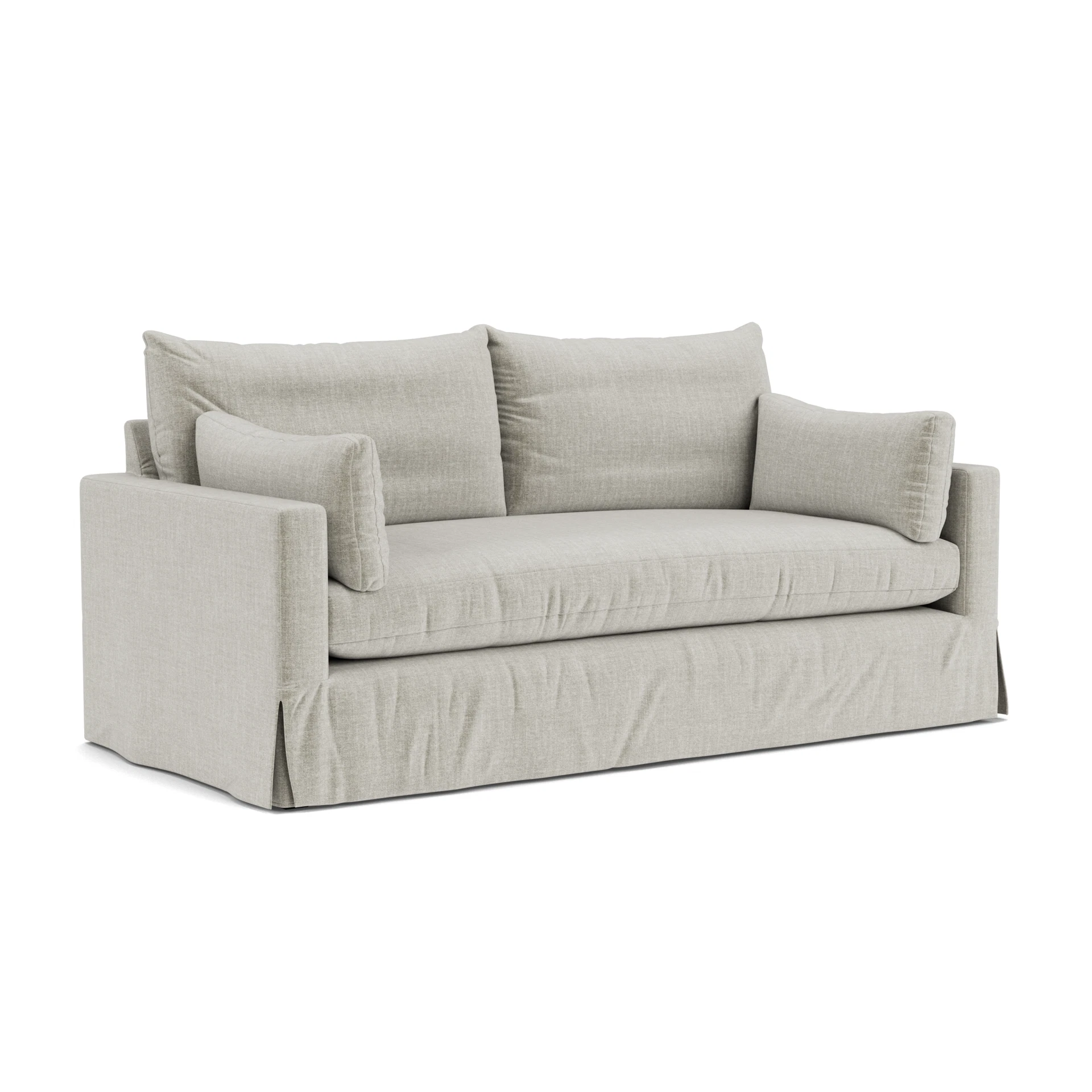 Ashton 3 Seater Sofa in Eco Chenille - Grey Mist with undefined legs