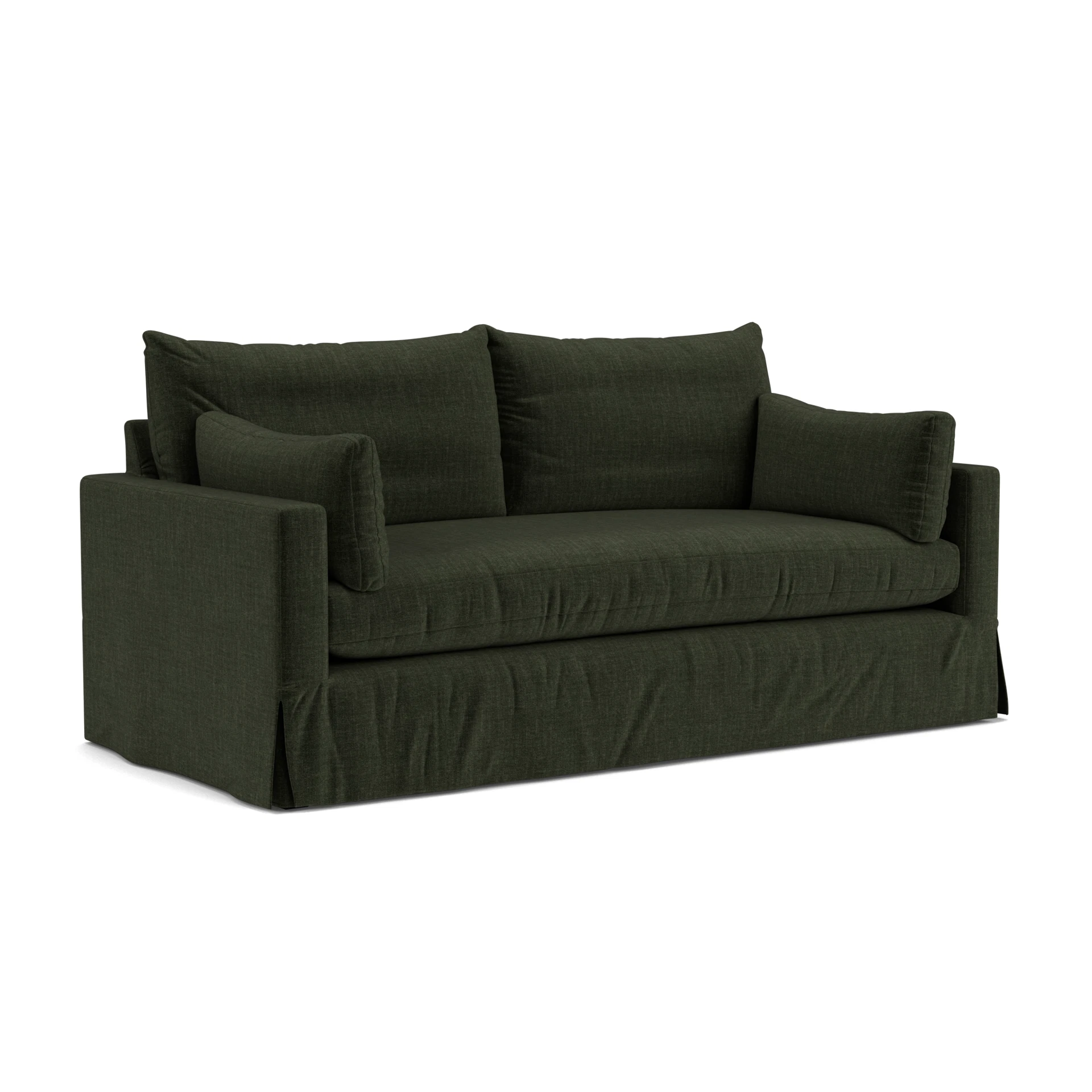 Ashton 3 Seater Sofa in Eco Chenille - Moss with undefined legs