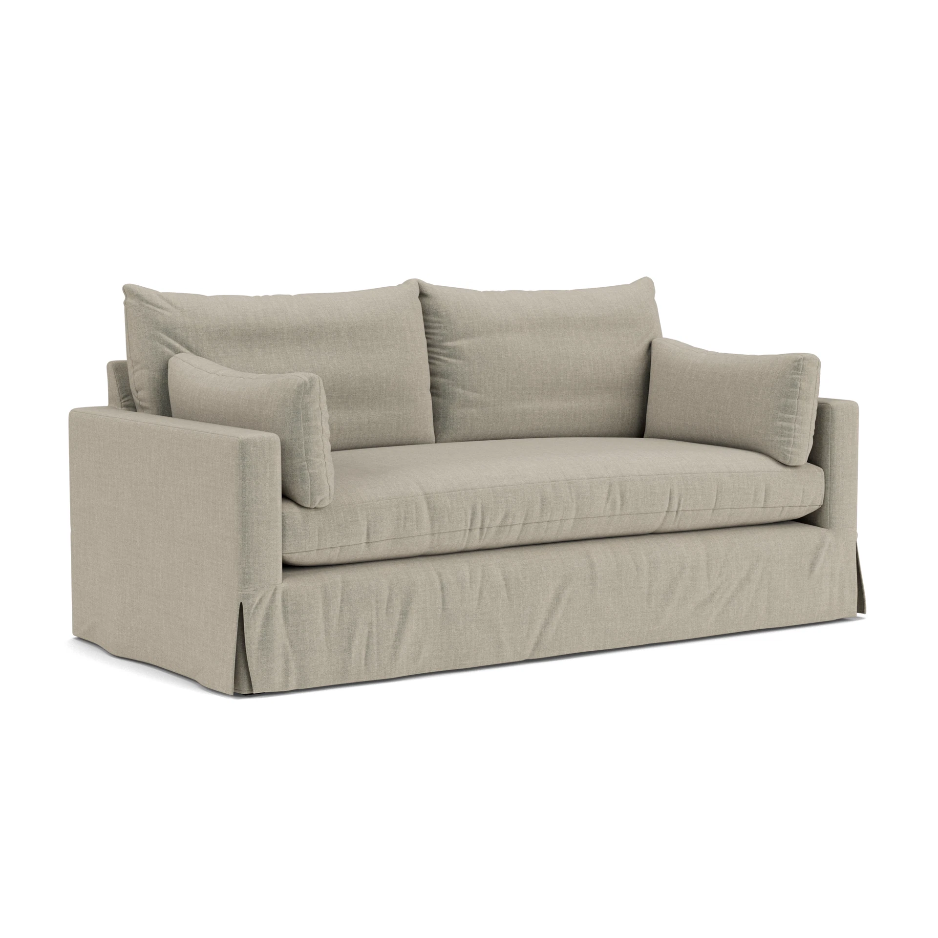 Ashton 3 Seater Sofa in Eco Chenille - Natural with undefined legs