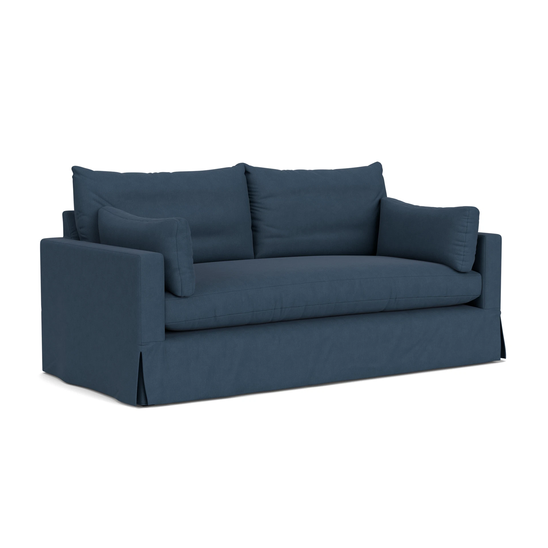 Ashton 3 Seater Sofa in House Linen Mix - Indigo with undefined legs