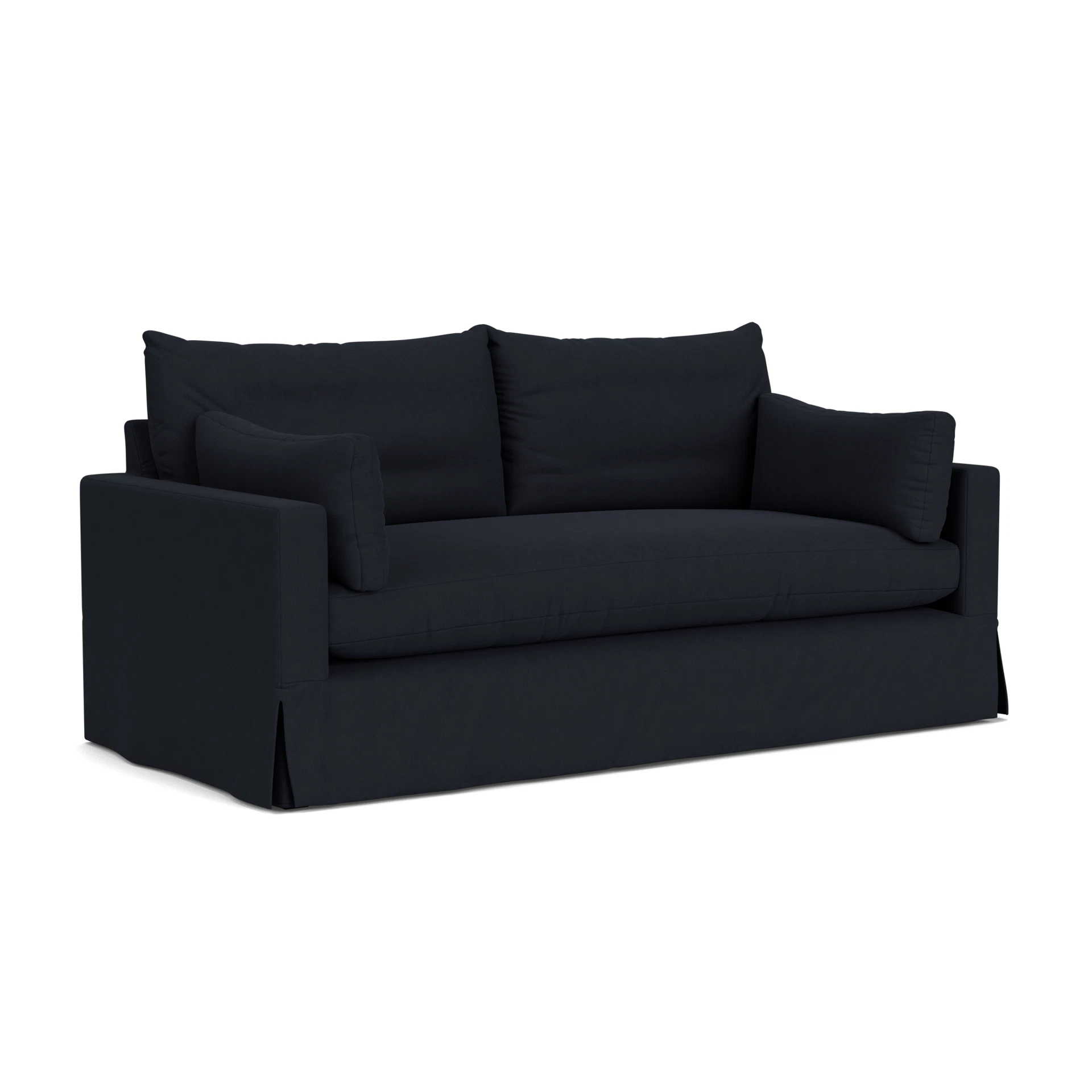 Ashton 3 Seater Sofa in House Linen Mix - Ink with undefined legs