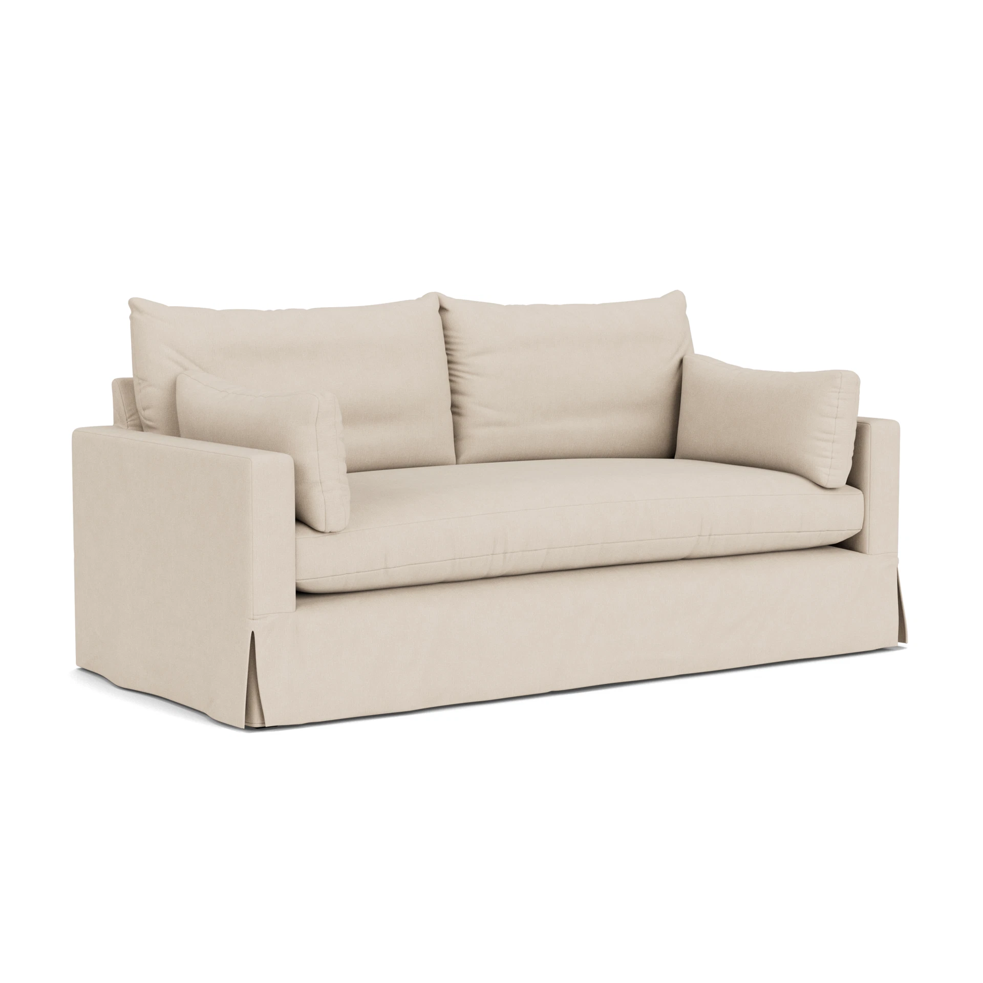 Ashton 3 Seater Sofa in House Linen Mix - Lily White with undefined legs