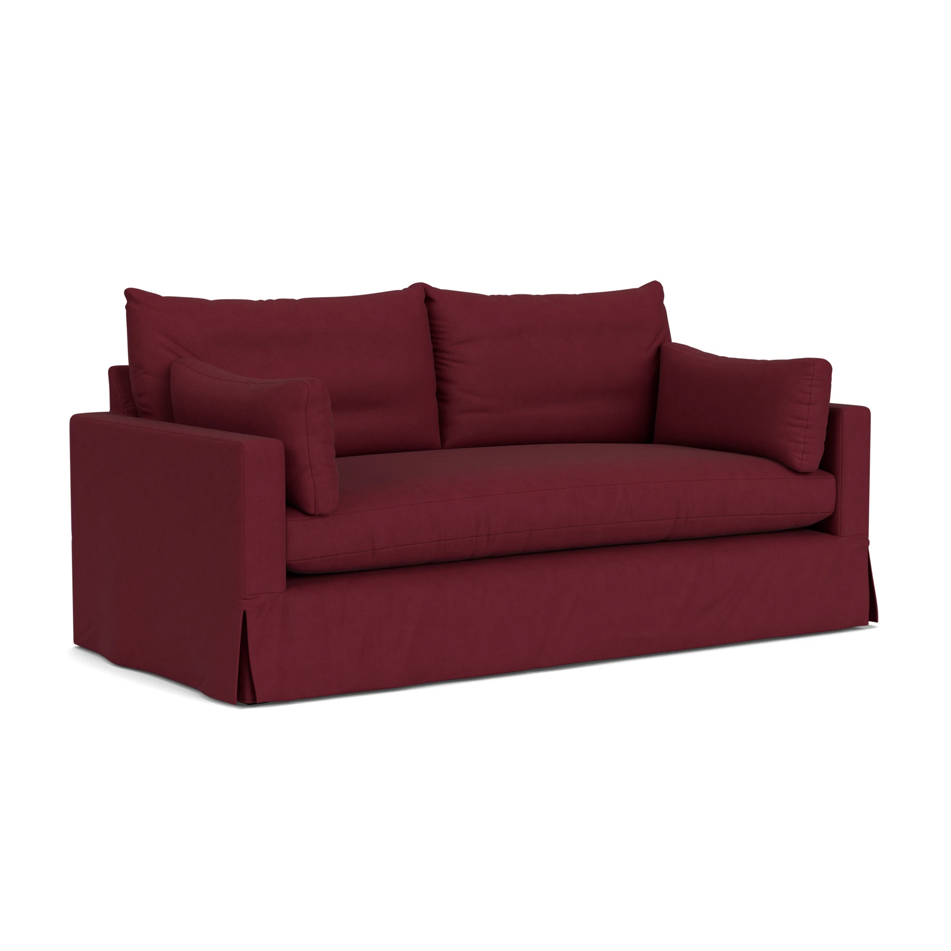 Ashton 3 Seater Sofa in House Linen Mix - Rosehip with undefined legs