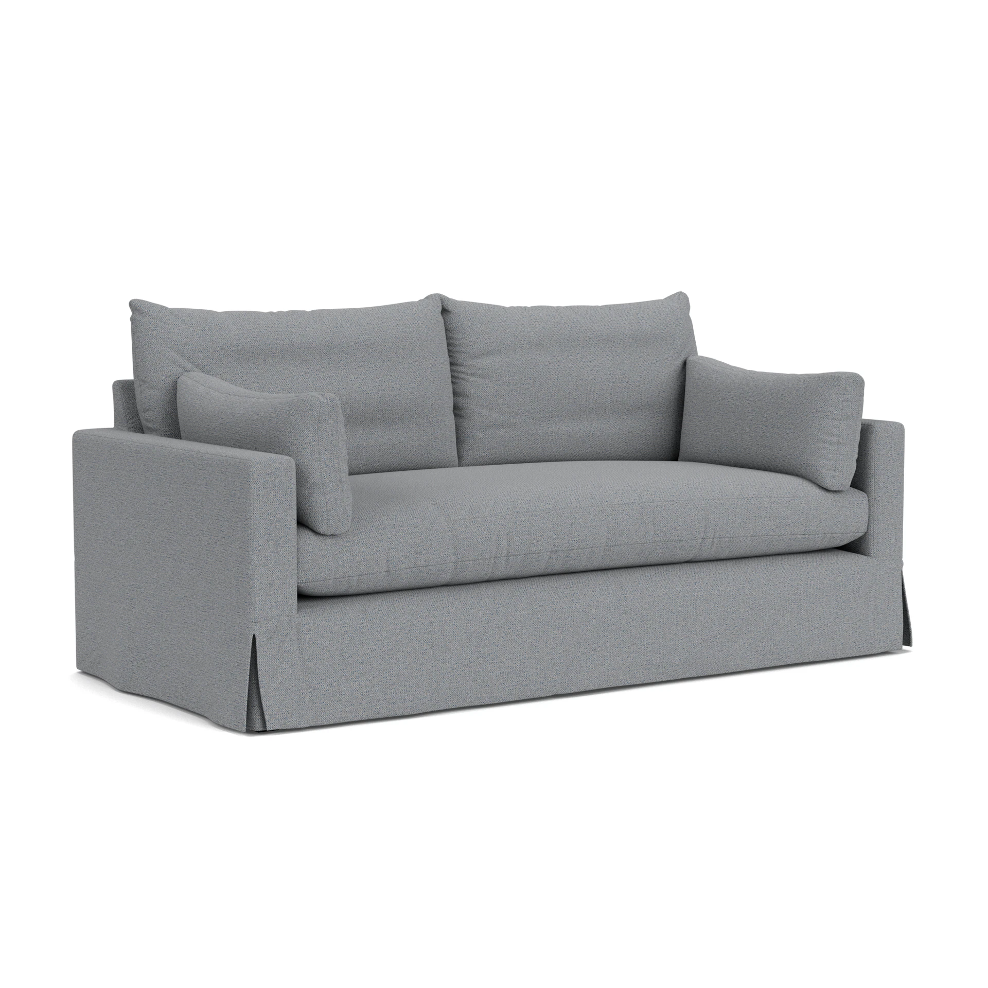 Ashton 3 Seater Sofa in House Weave - Blue Marl with undefined legs