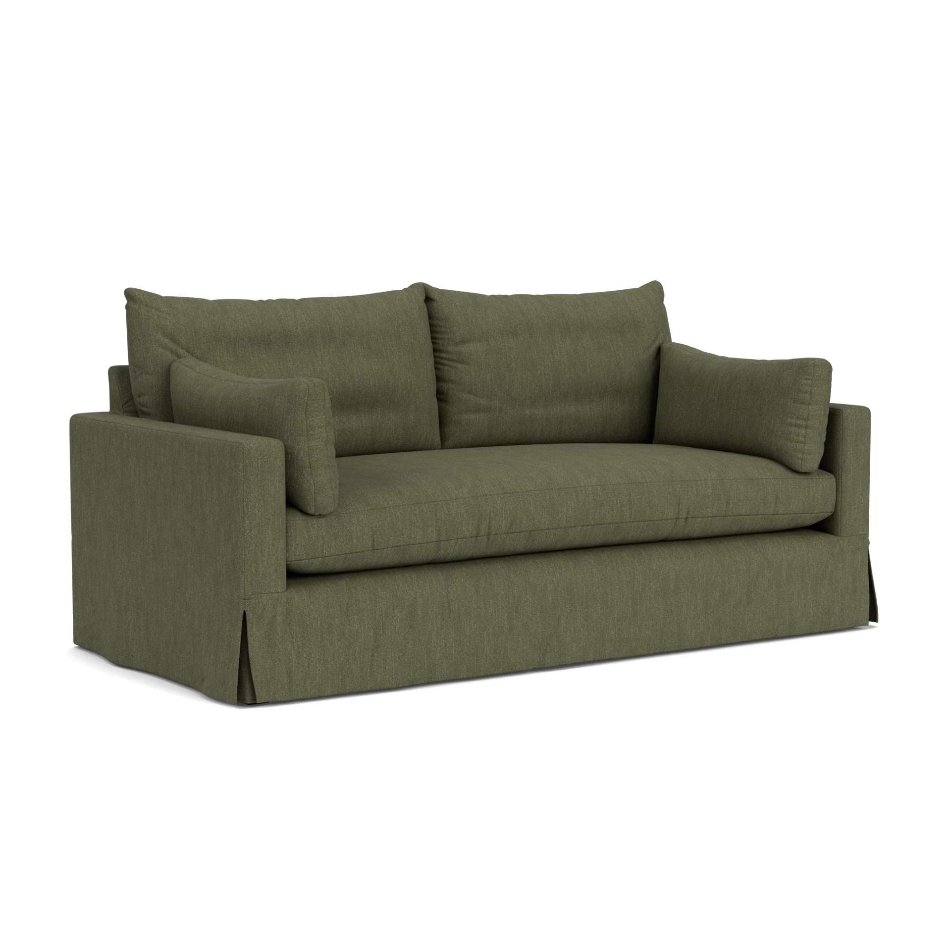 Ashton 3 Seater Sofa in Luxury Italian Linen - Fern with undefined legs