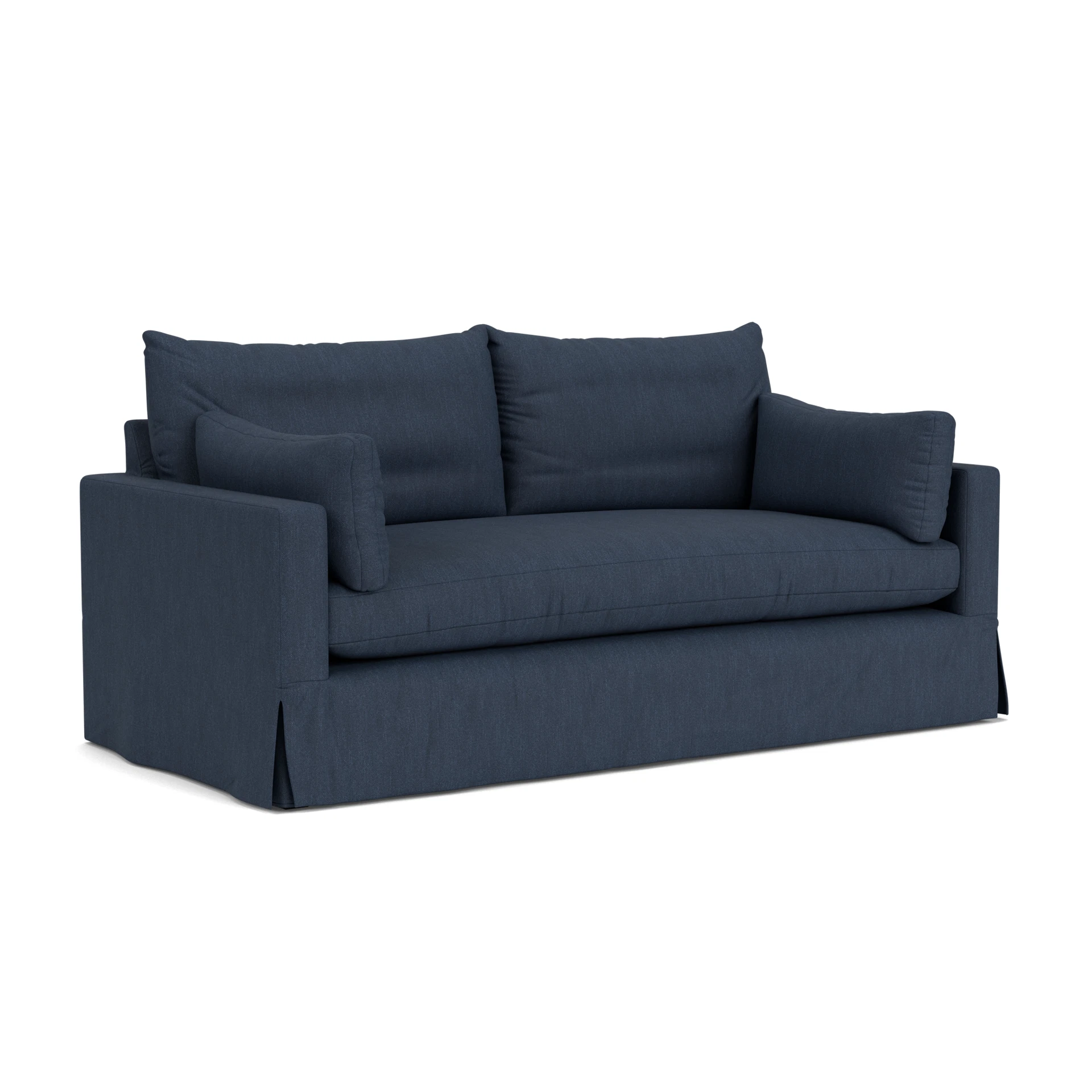Ashton 3 Seater Sofa in Luxury Italian Linen - Indigo with undefined legs