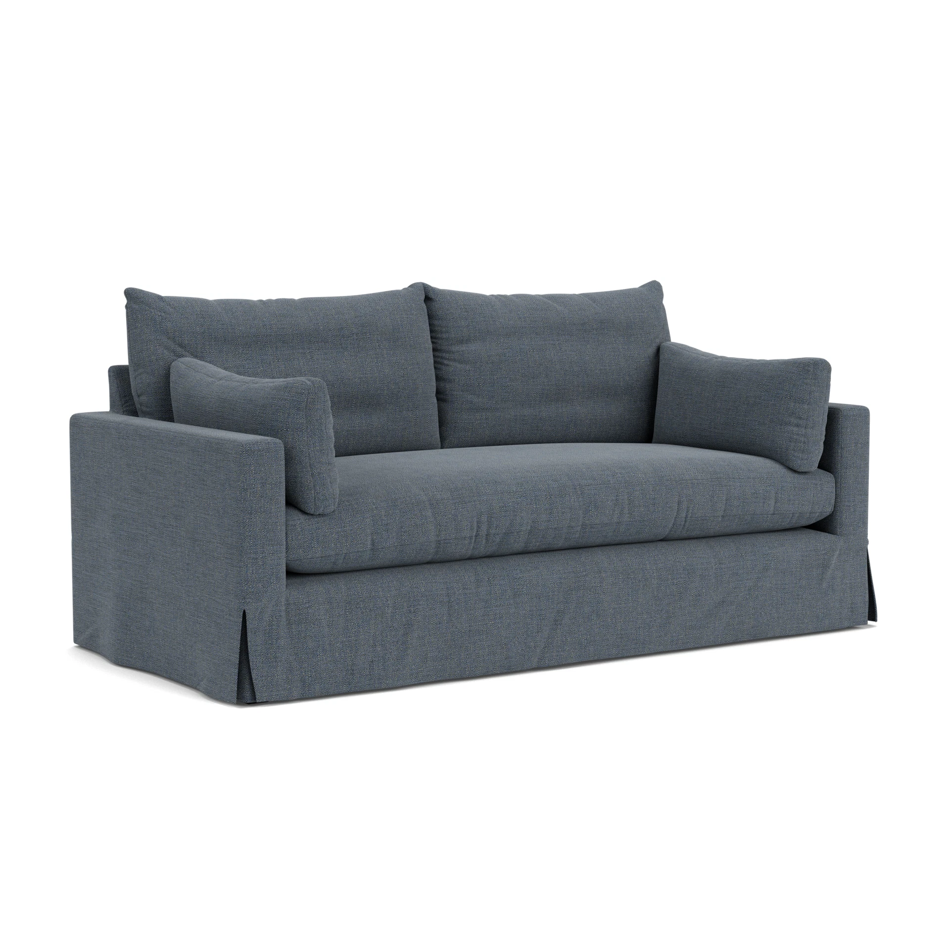 Ashton 3 Seater Sofa in Rustic Weave - Indigo with undefined legs
