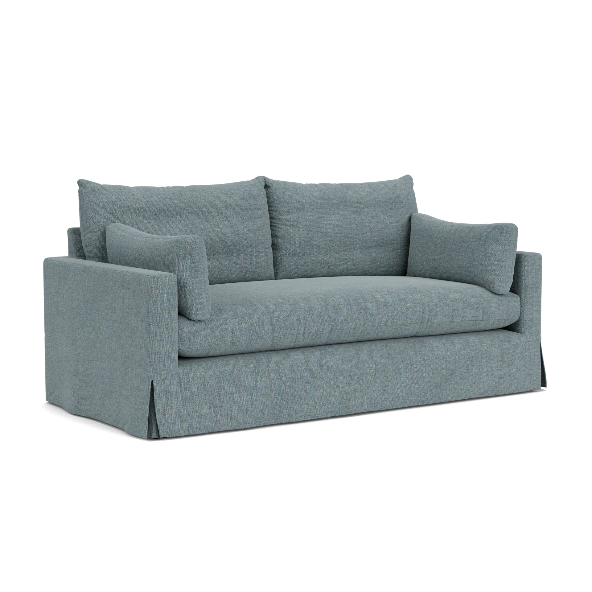 Ashton 3 Seater Sofa in Rustic Weave - Teal Marl with undefined legs