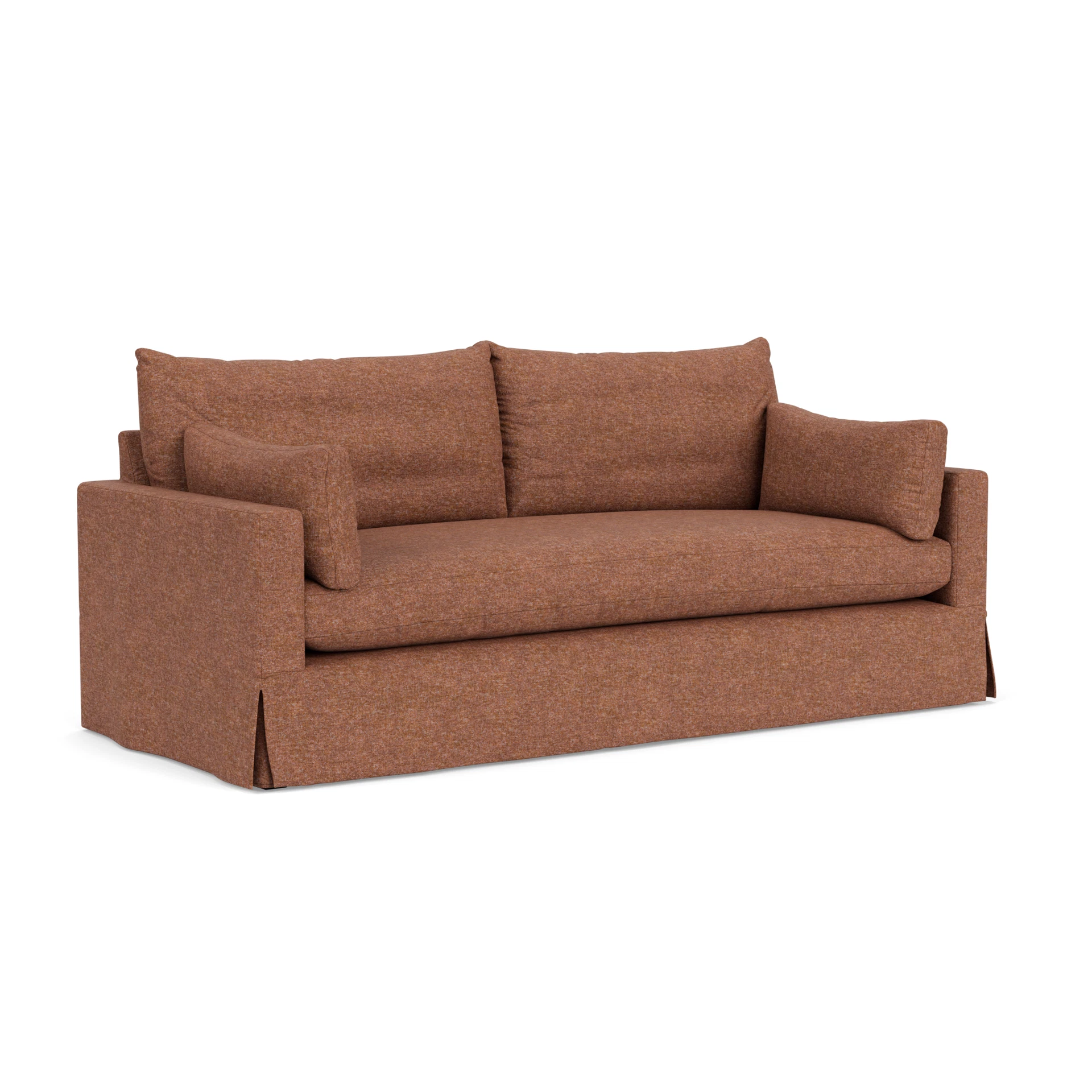 Ashton 4 Seater Sofa in Aquaclean Oxford - Brick Marl with undefined legs