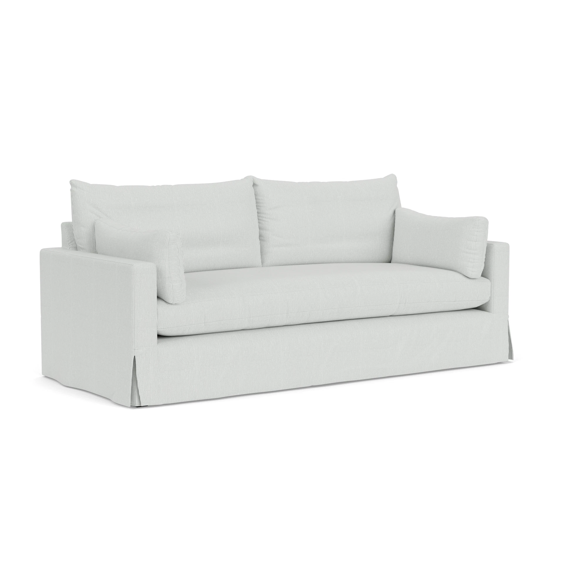 Ashton 4 Seater Sofa in Broadway Stripe - Duck Egg with undefined legs