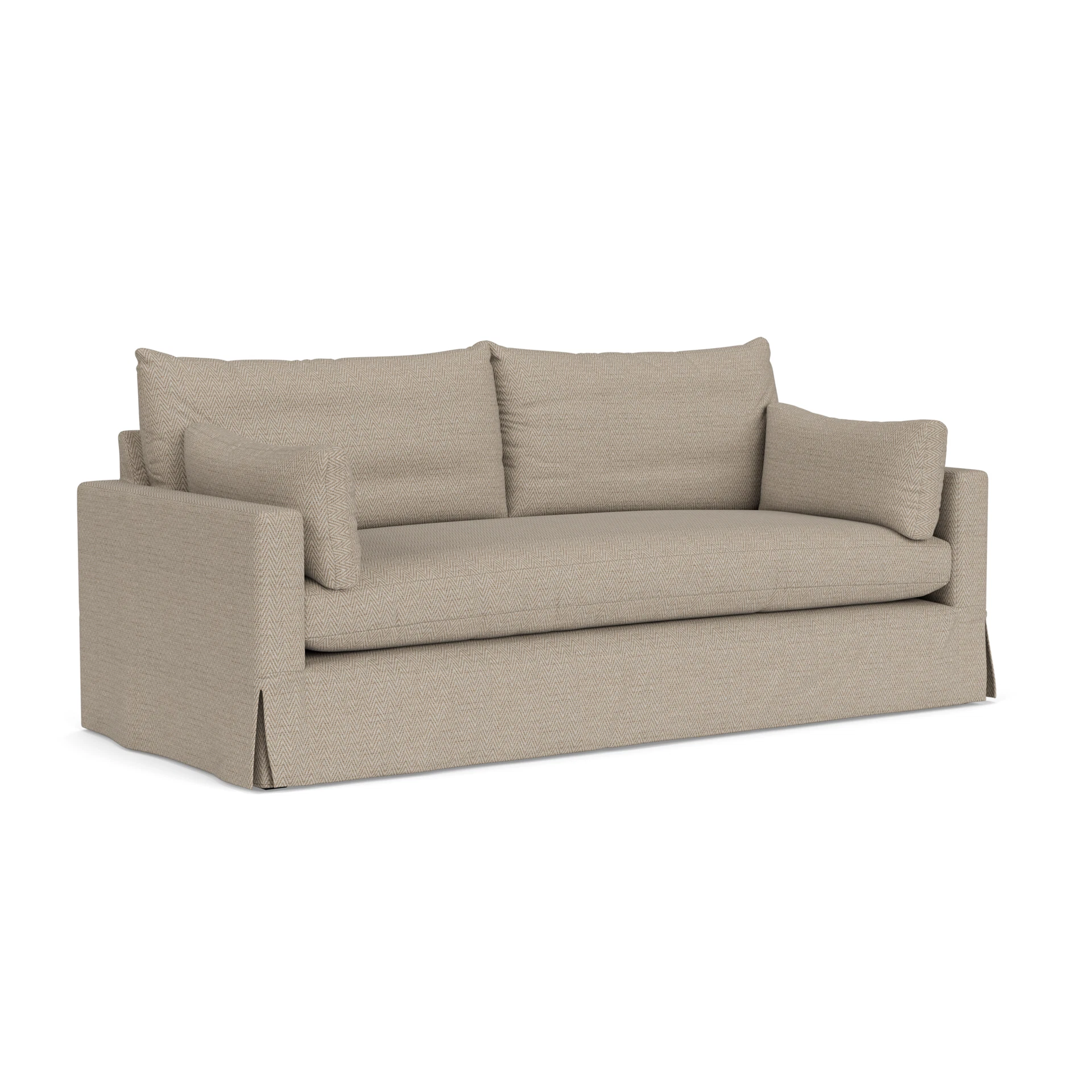Ashton 4 Seater Sofa in Herringbone Weave - Natural with undefined legs