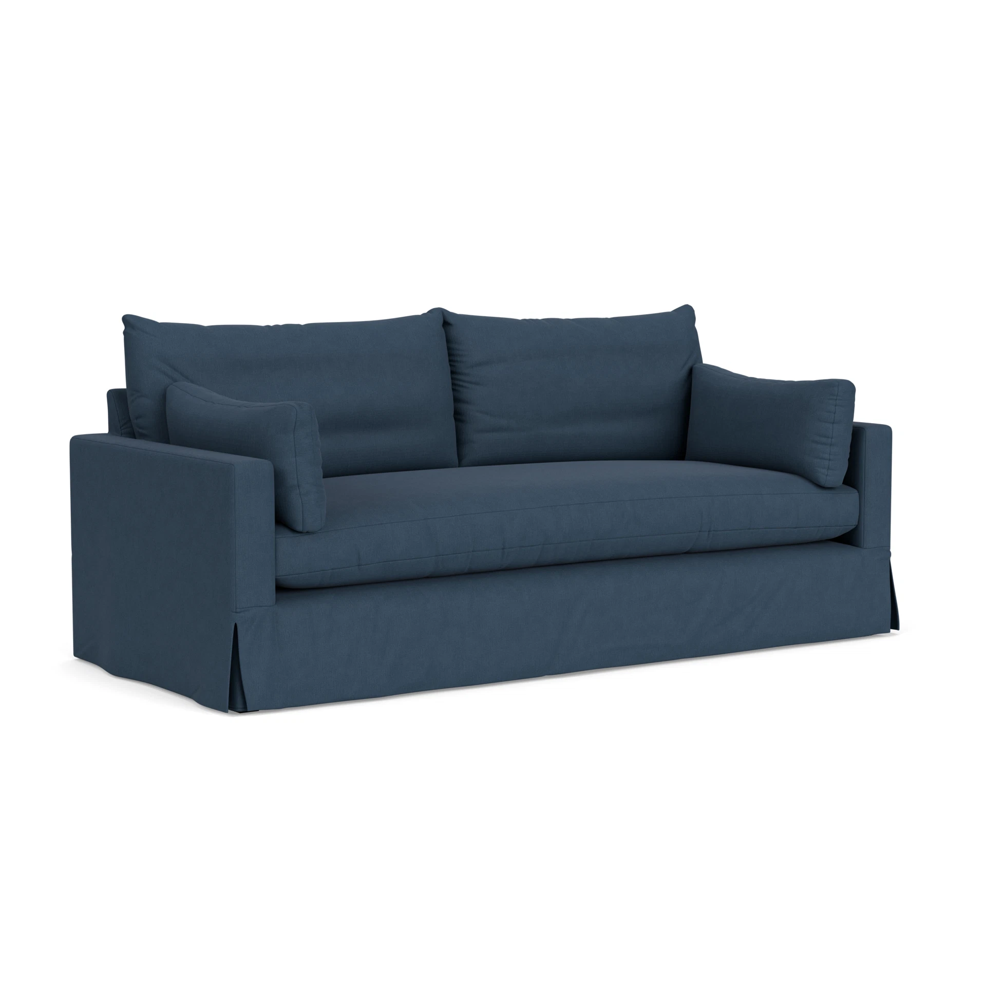 Ashton 4 Seater Sofa in House Linen Mix - Indigo with undefined legs