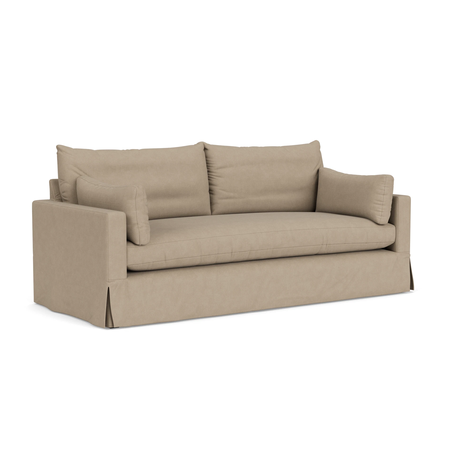 Ashton 4 Seater Sofa in House Linen Mix - Natural with undefined legs