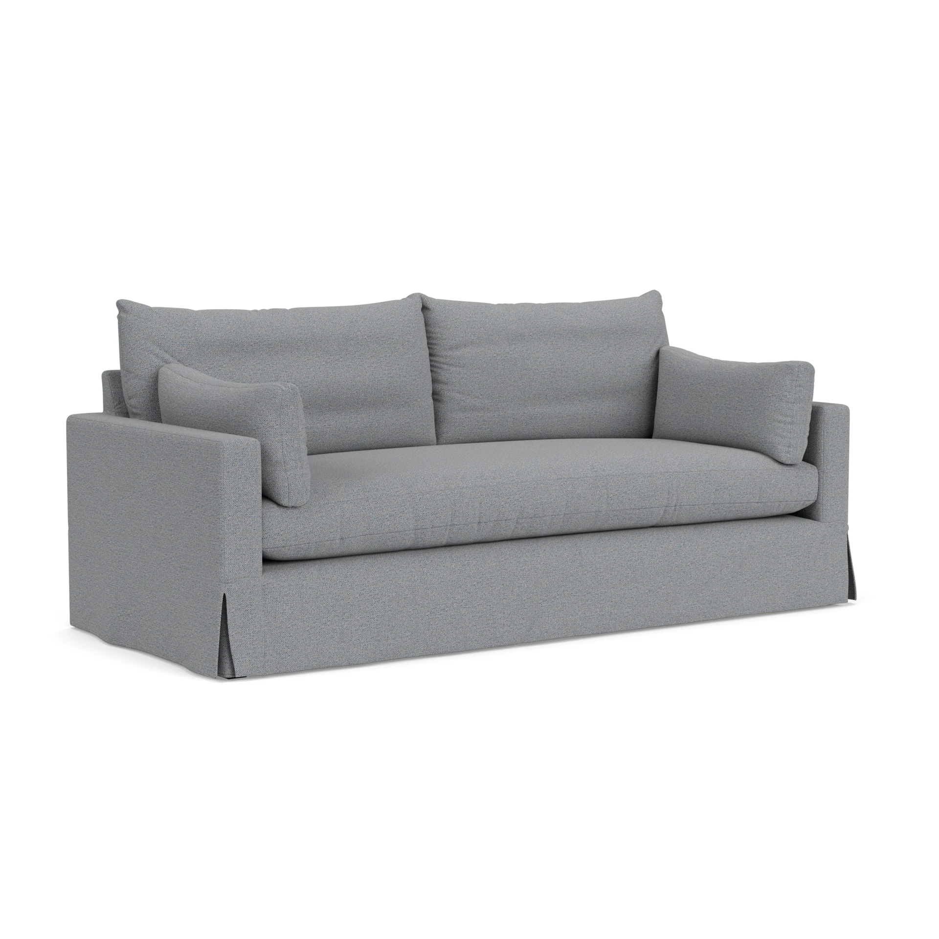 Ashton 4 Seater Sofa in House Weave - Blue Marl with undefined legs