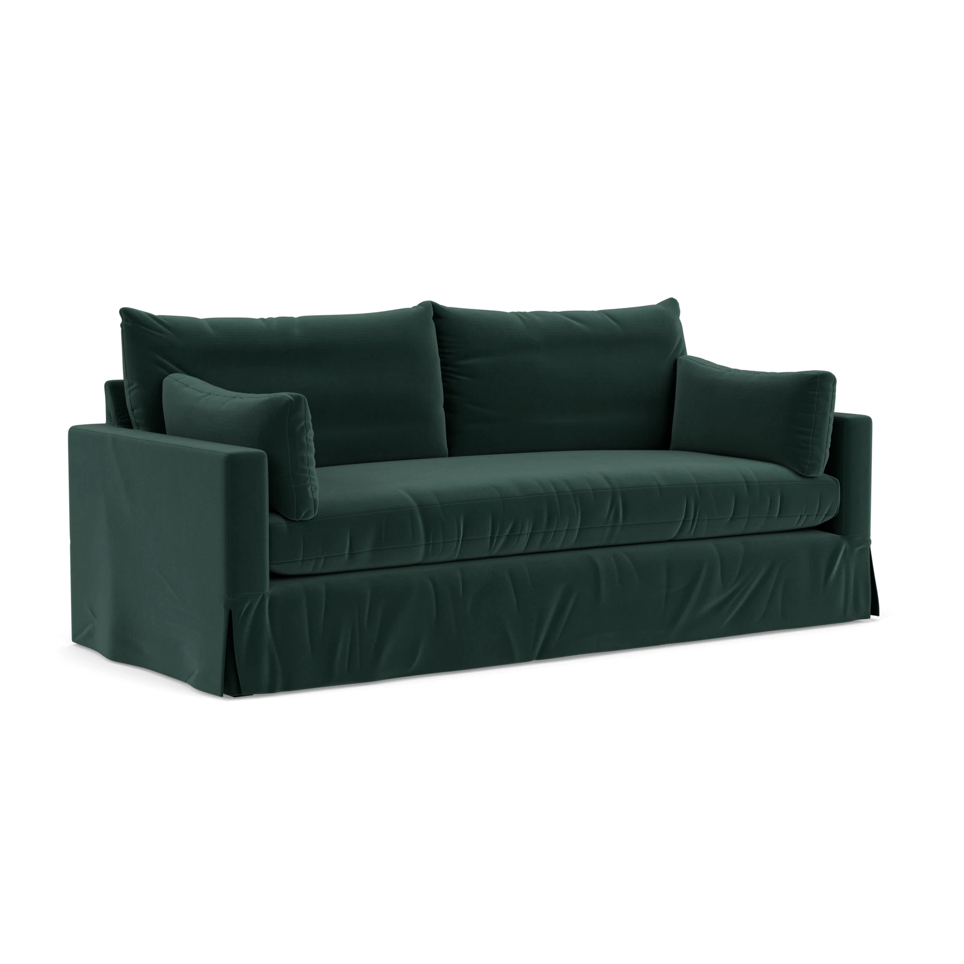 Ashton 4 Seater Sofa in Matt Velvet - Lake with undefined legs