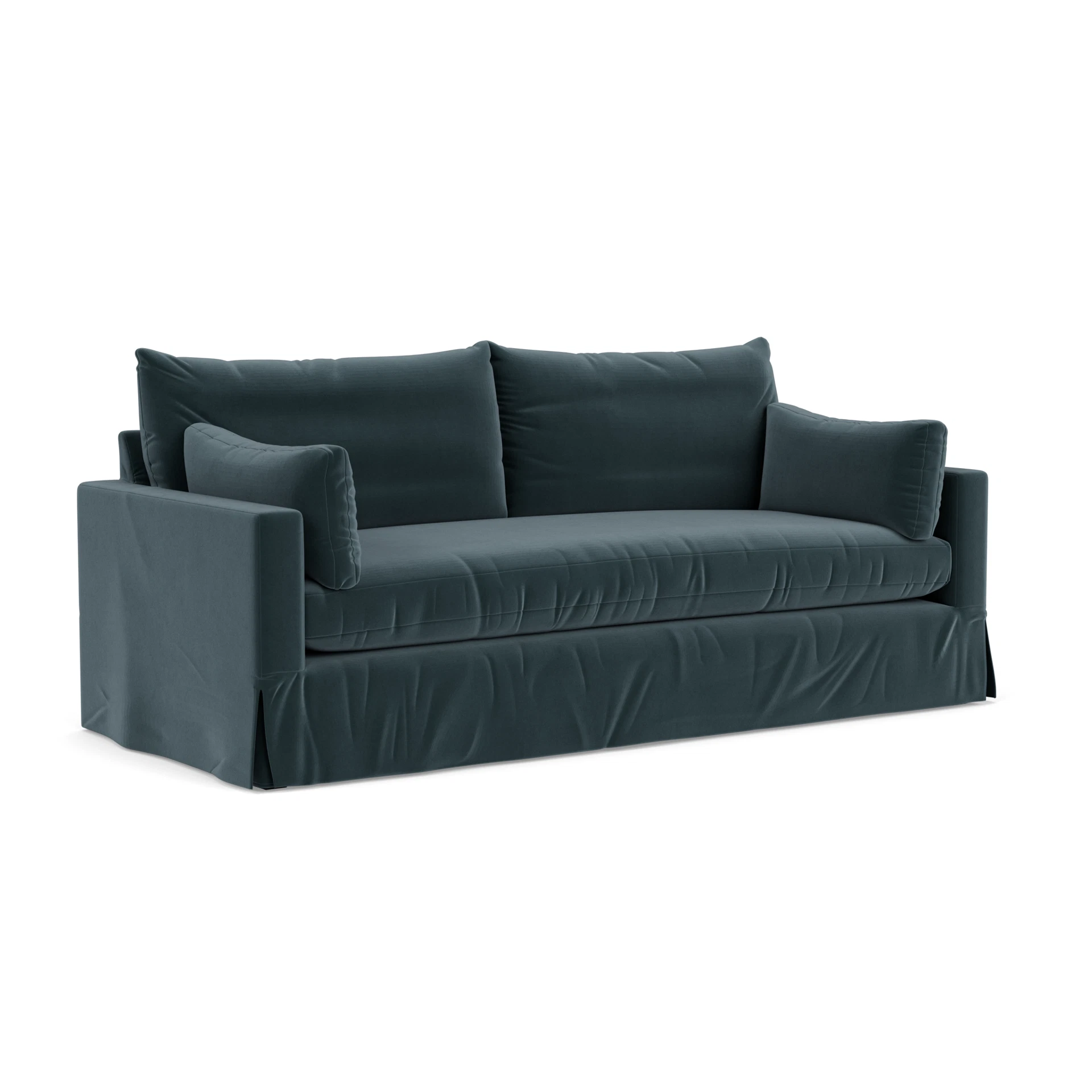 Ashton 4 Seater Sofa in Matt Velvet - Night Sky with undefined legs