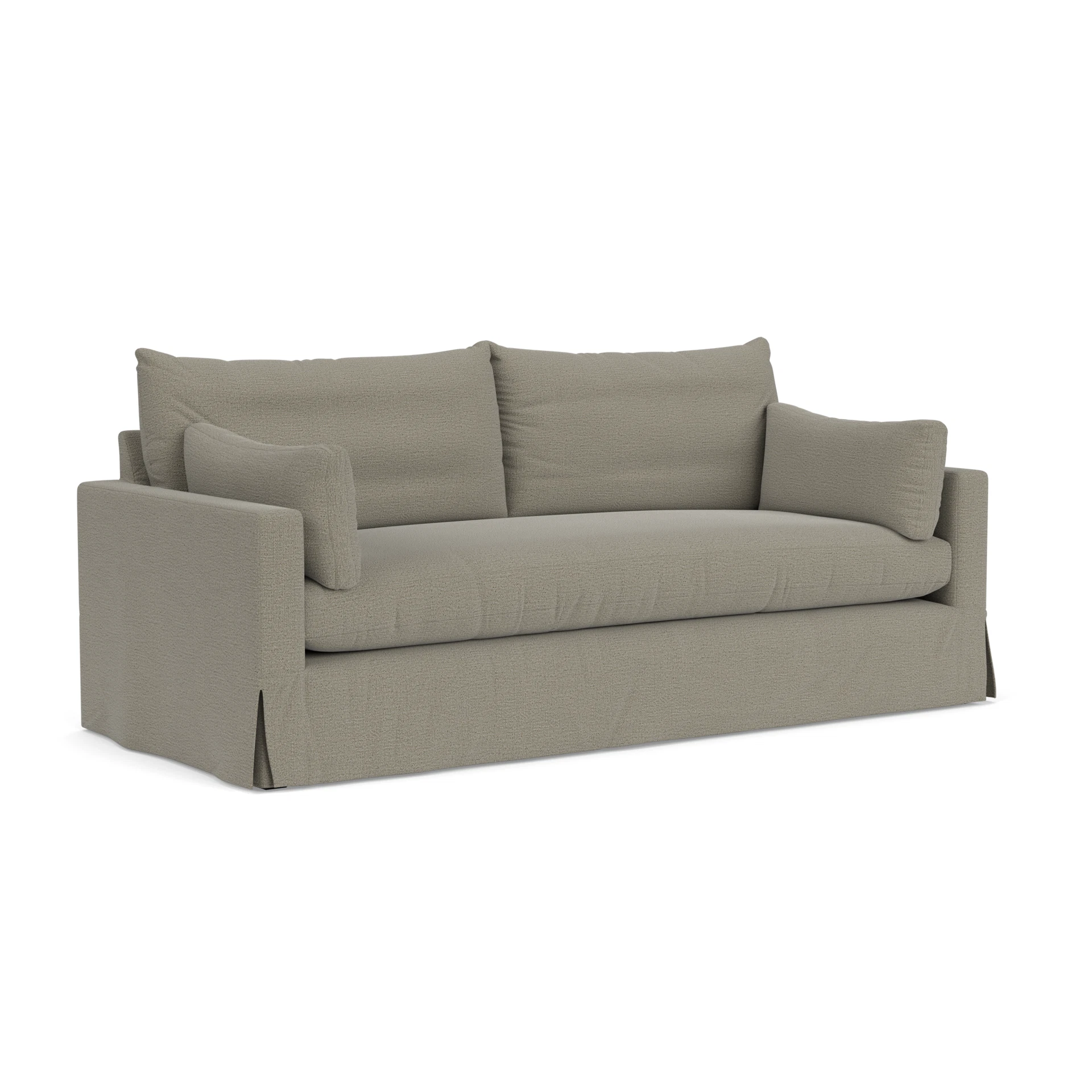 Ashton 4 Seater Sofa in Rustic Weave - Flax with undefined legs