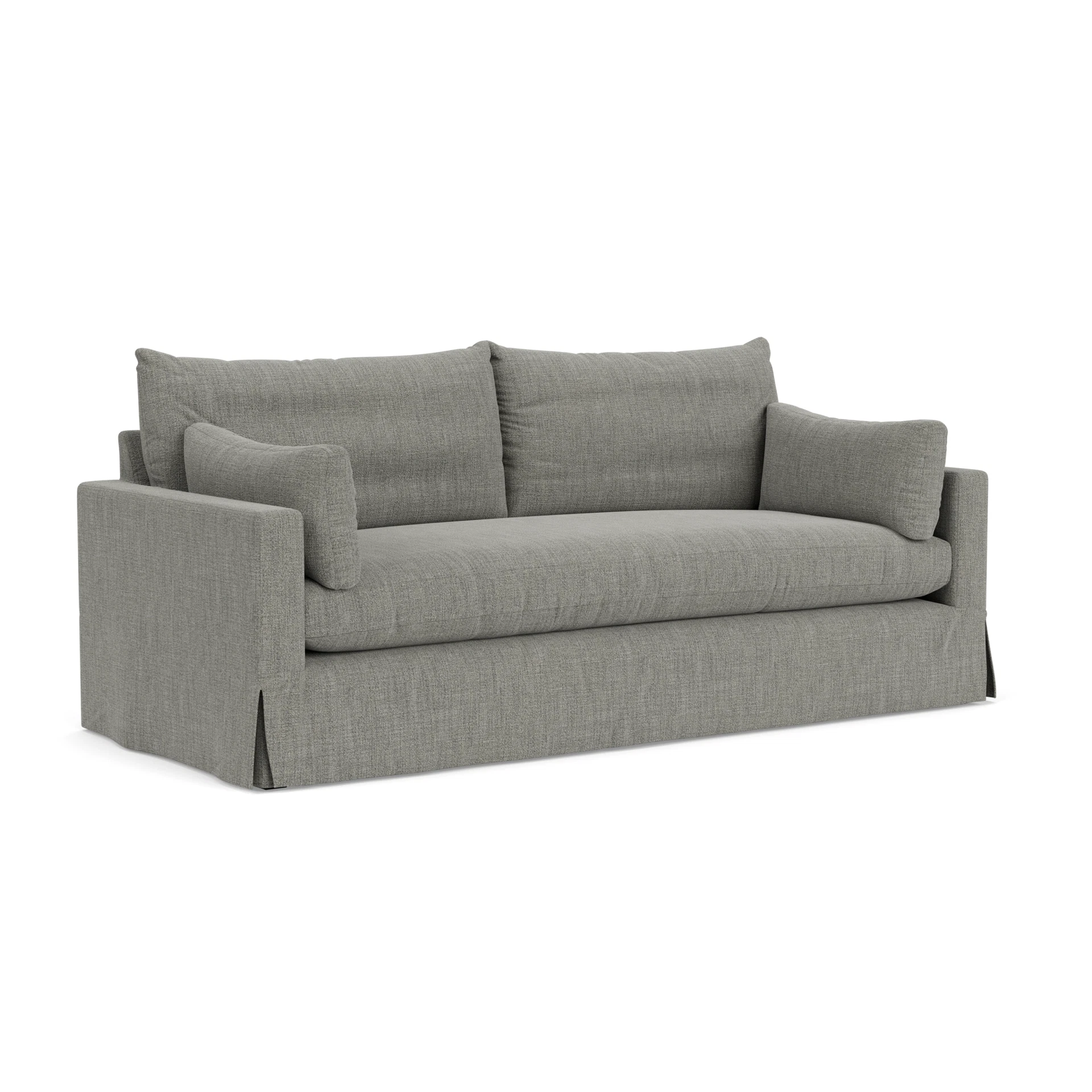 Ashton 4 Seater Sofa in Rustic Weave - Grey Marl with undefined legs