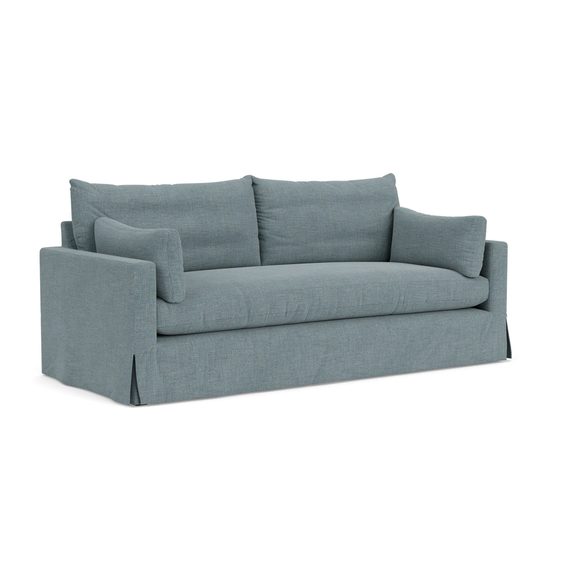 Ashton 4 Seater Sofa in Rustic Weave - Teal Marl with undefined legs